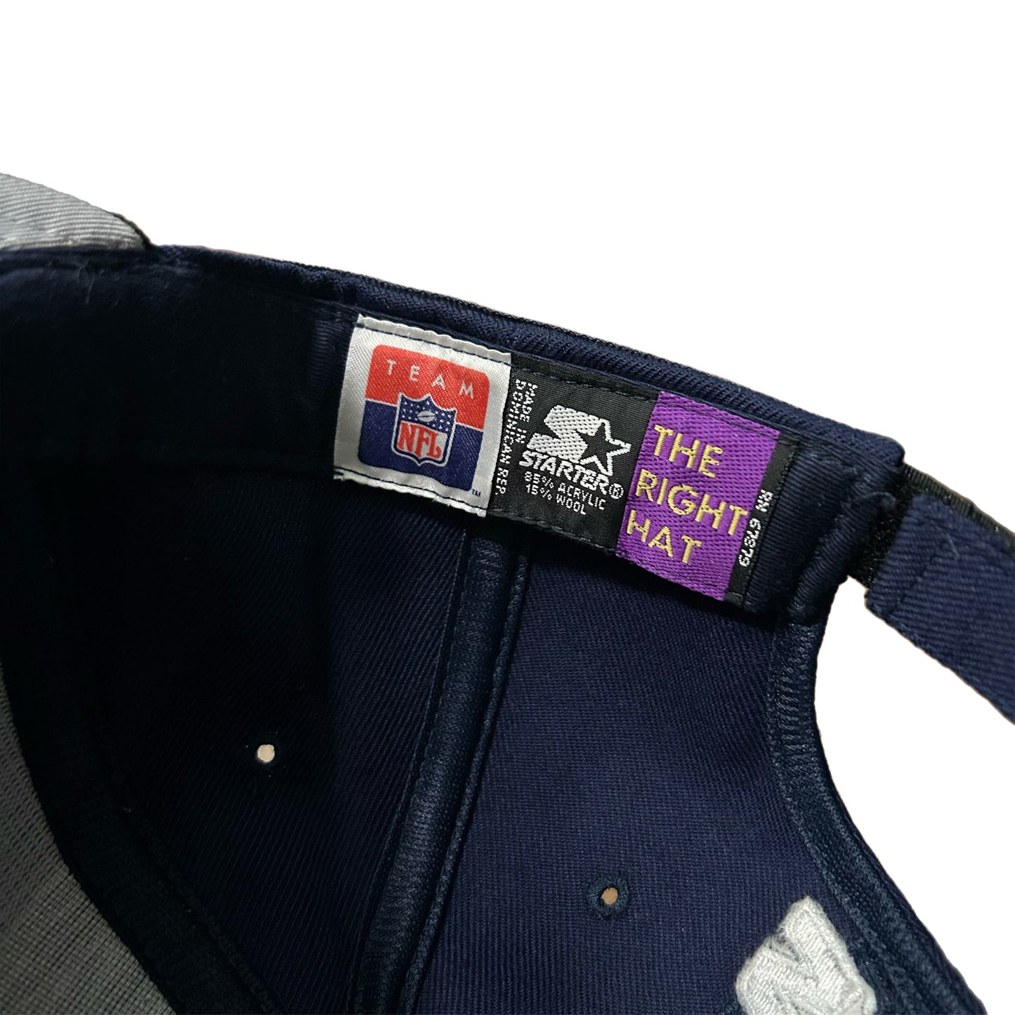 (OS) Super Bowl XXXII San Diego Navy Strap Embroidered Hat