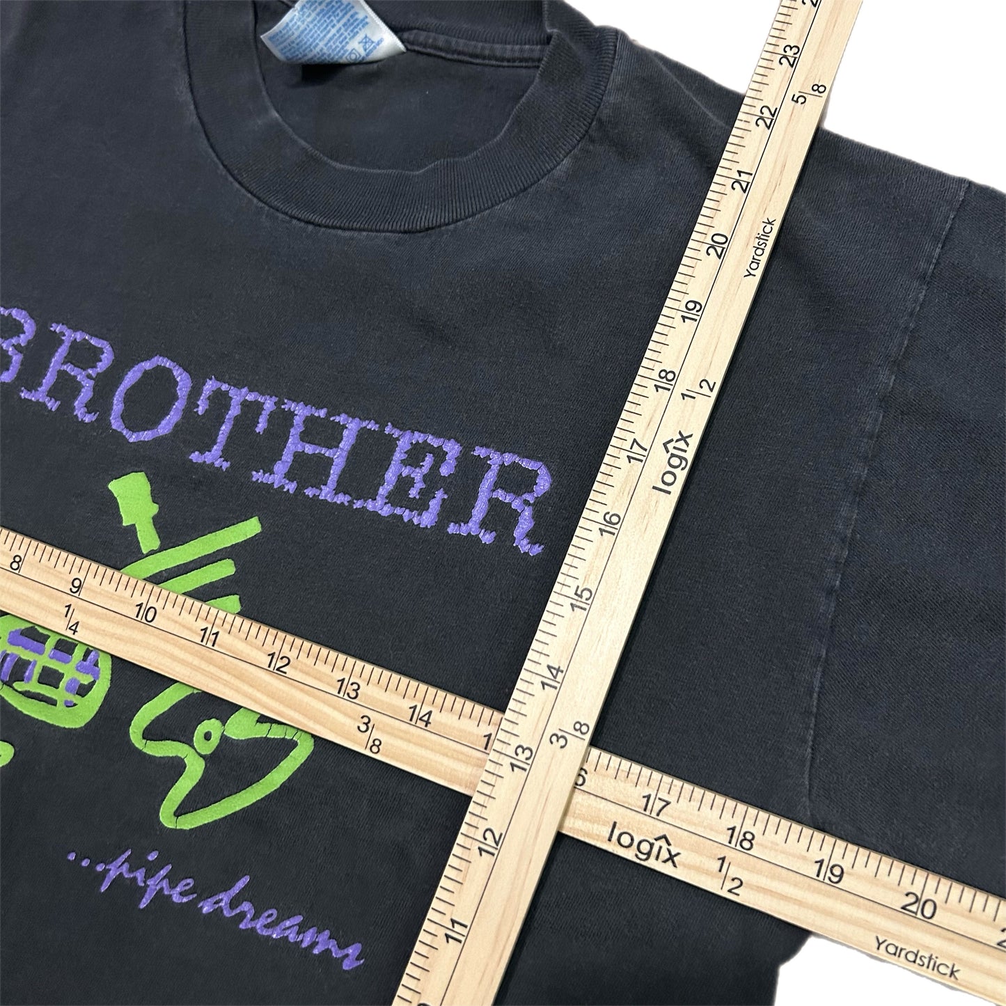 (M) 90s Brother Blues Jazz Retro Black T-Shirt