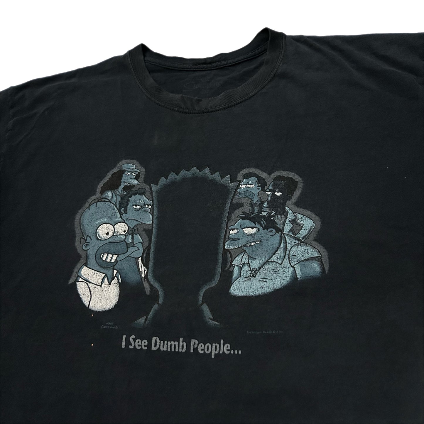 (L) Y2K Bart Simpson 'I See Dumb People' Shirt