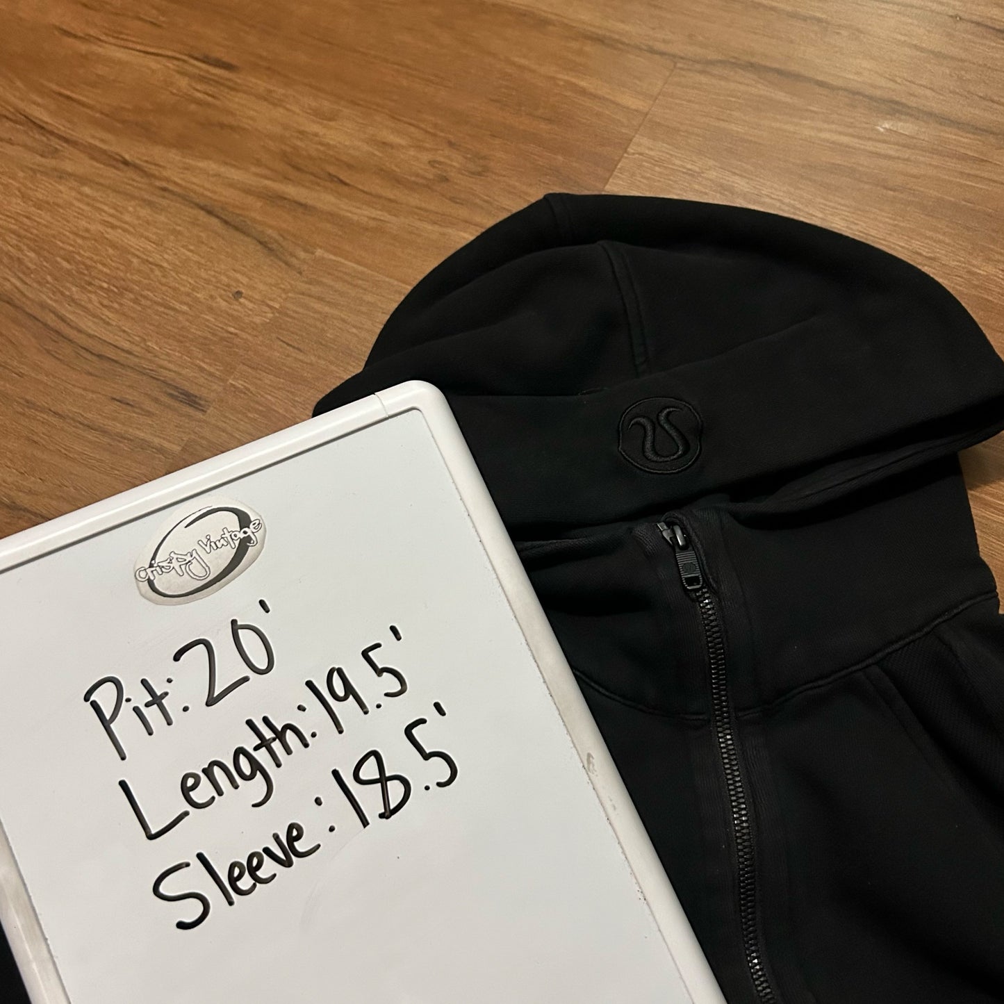 (XS/S) Lululemon Women's Scuba Oversized Half-Zip Cropped Black Hoodie