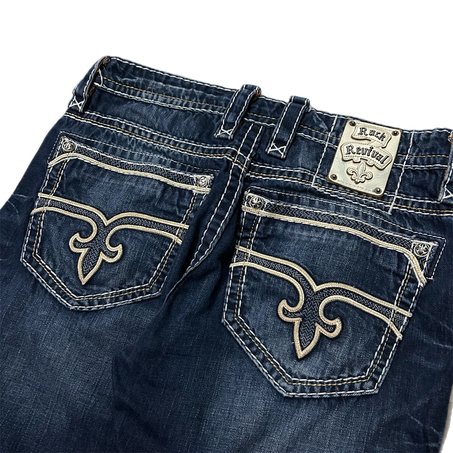 (33) Vintage Rock Revival Tristan Boot Cut Jeans