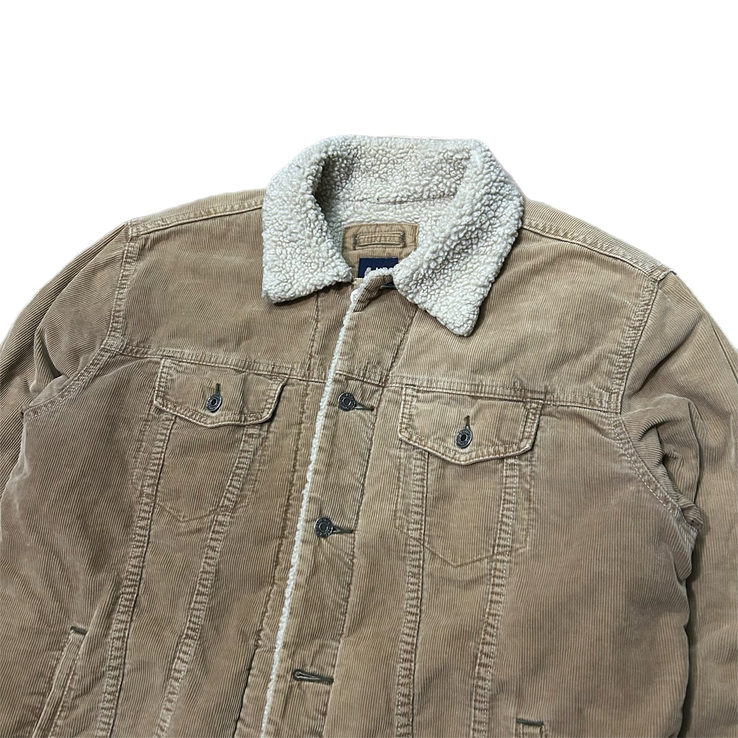 (L) Y2K GAP Corduroy Sherpa Denim Jacket