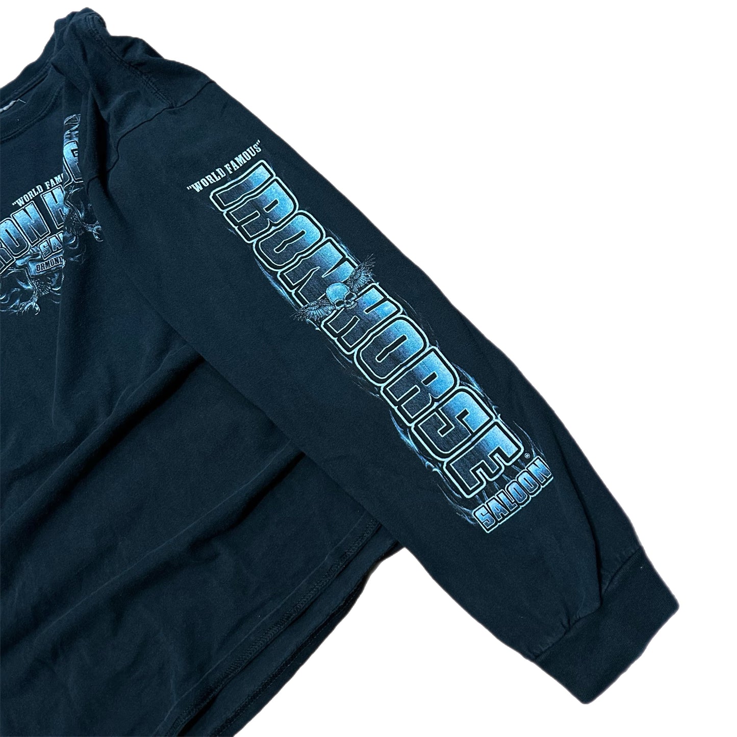 (XXL) Iron Horse Saloon Florida 'Trouble Rides A Fast Horse' Longsleeve