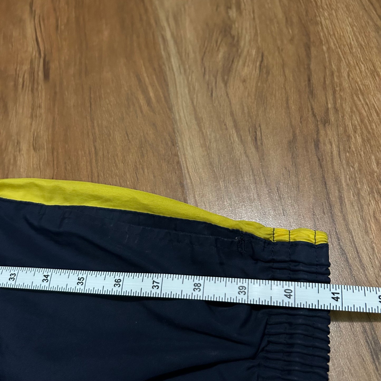 (Boys XL) Vintage Boys Starter Baggy Track Navy Yellow Pants