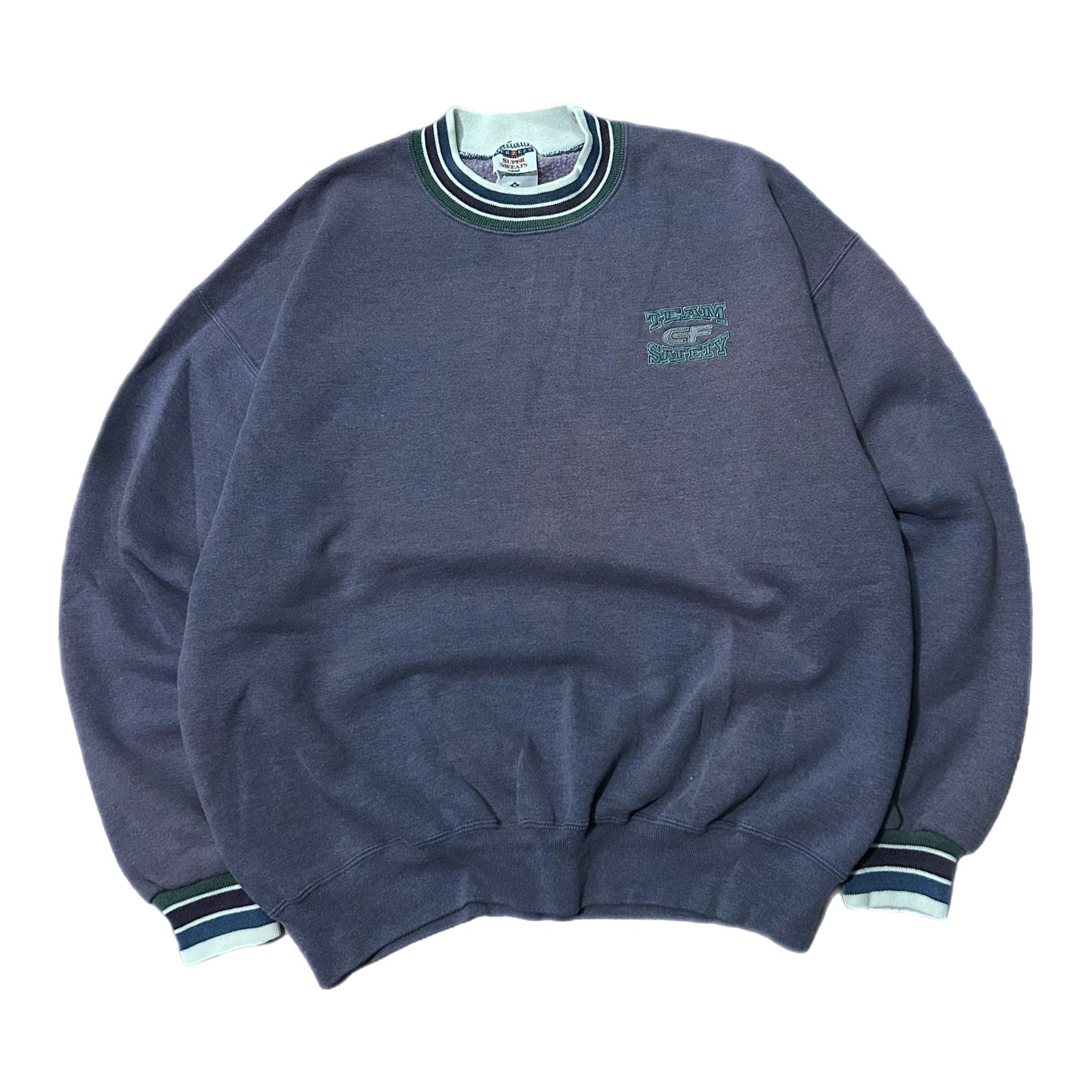 (XL) 90s Team Safety Multi-Color Crewneck