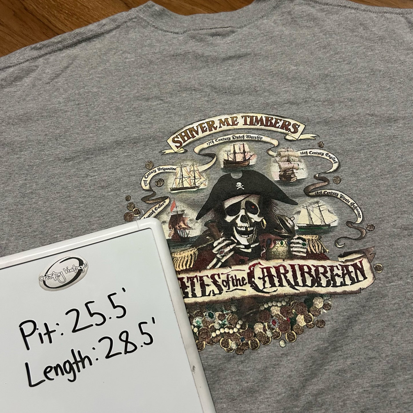 (XXL) Disneyland Pirates of the Caribbean Grey Graphic T-Shirt
