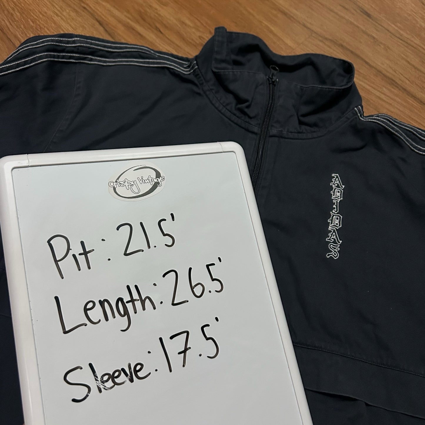 (S) Adidas Josh Manoles Skateboard Zip-Up Navy Jacket