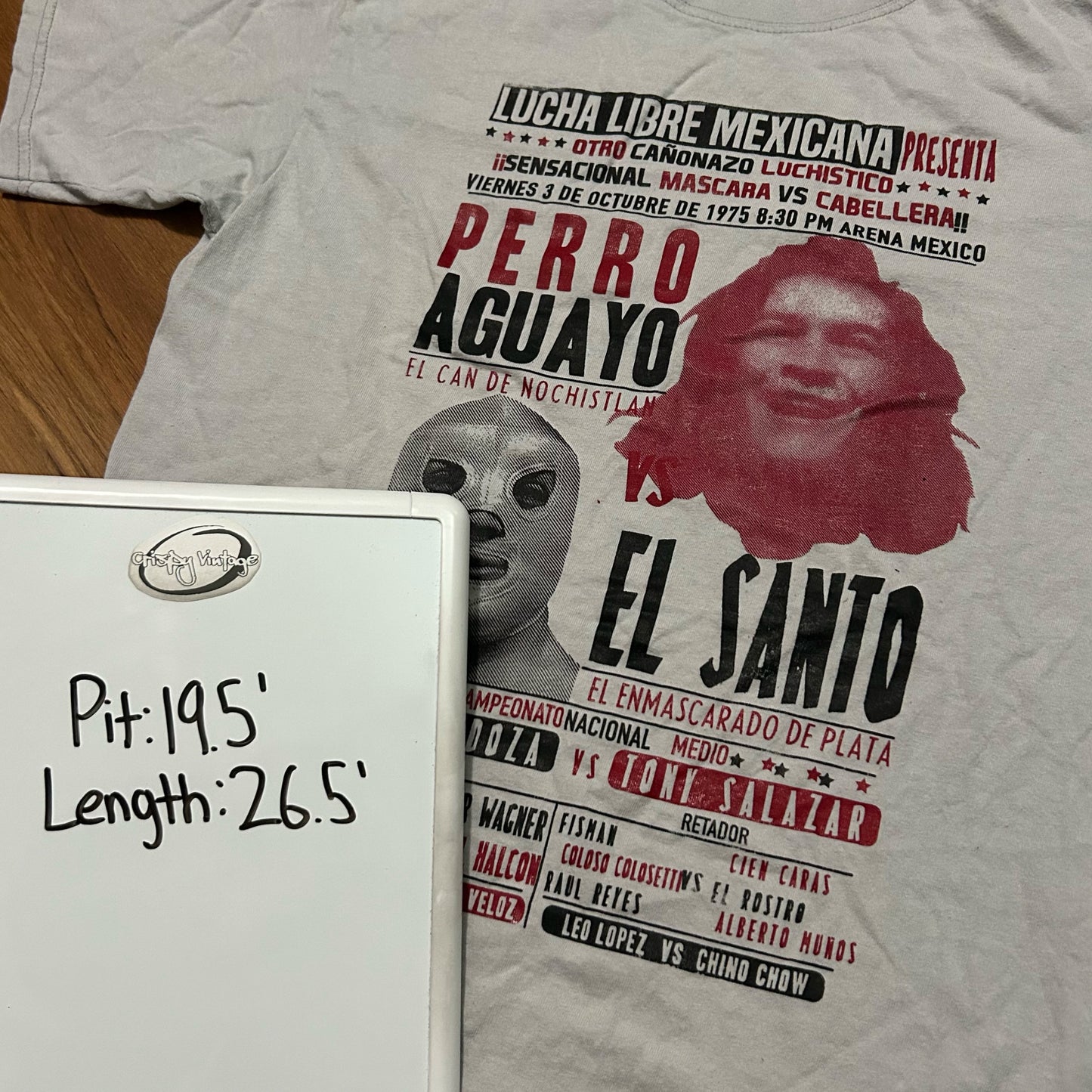(M) Mexicana Lucha Libre Wrestling Match Poster Graphic T-Shirt