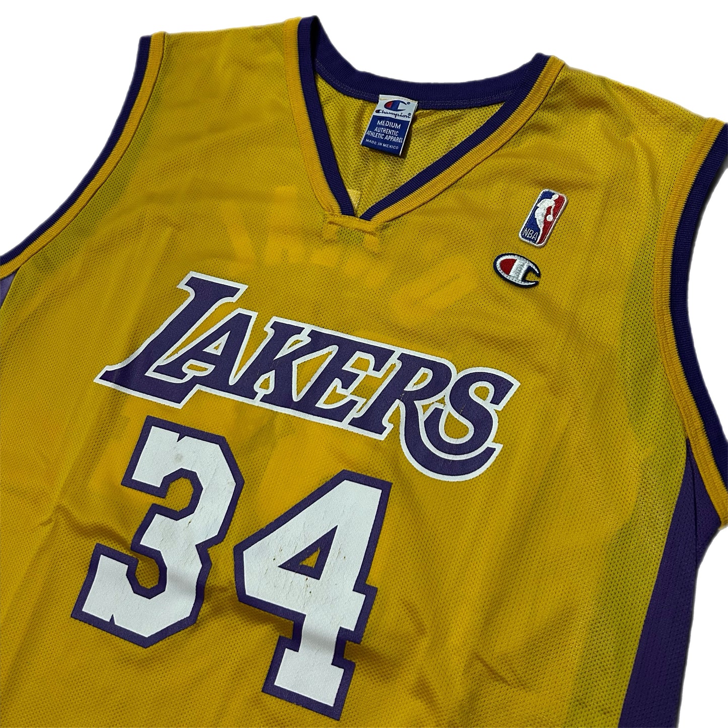 (M) Vintage Champion Los Angeles Lakers Shaq Jersey