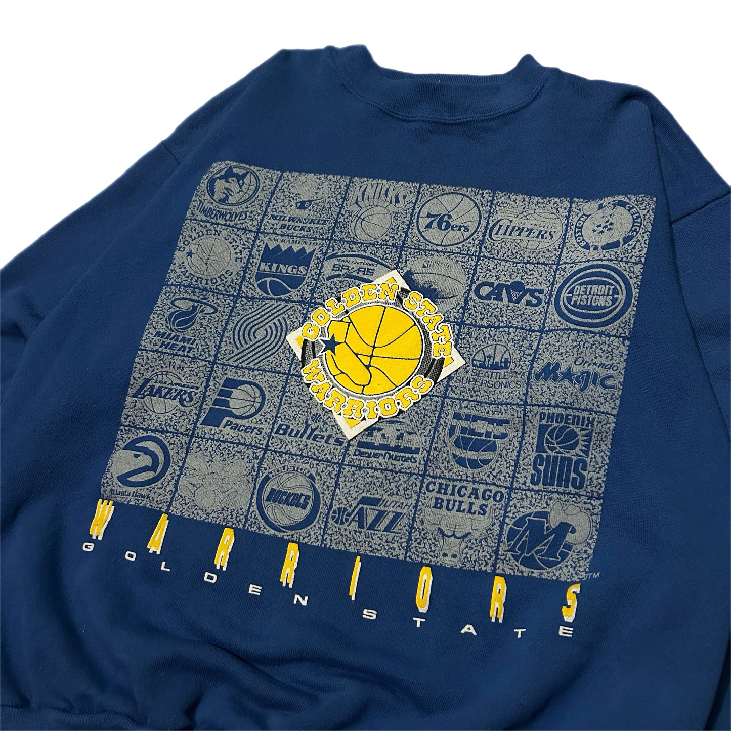 (L) Golden State Warriors Vintage Logos Crewneck