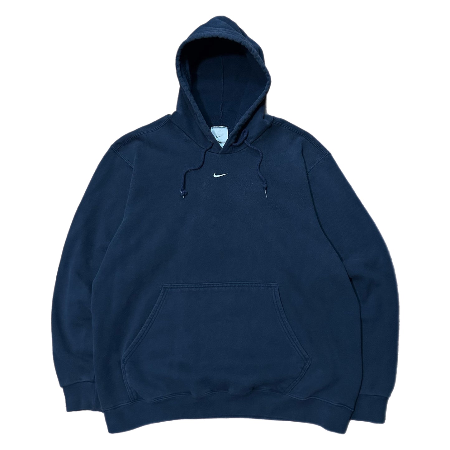 (L) 2000s Nike Center Swoosh Navy Hoodie