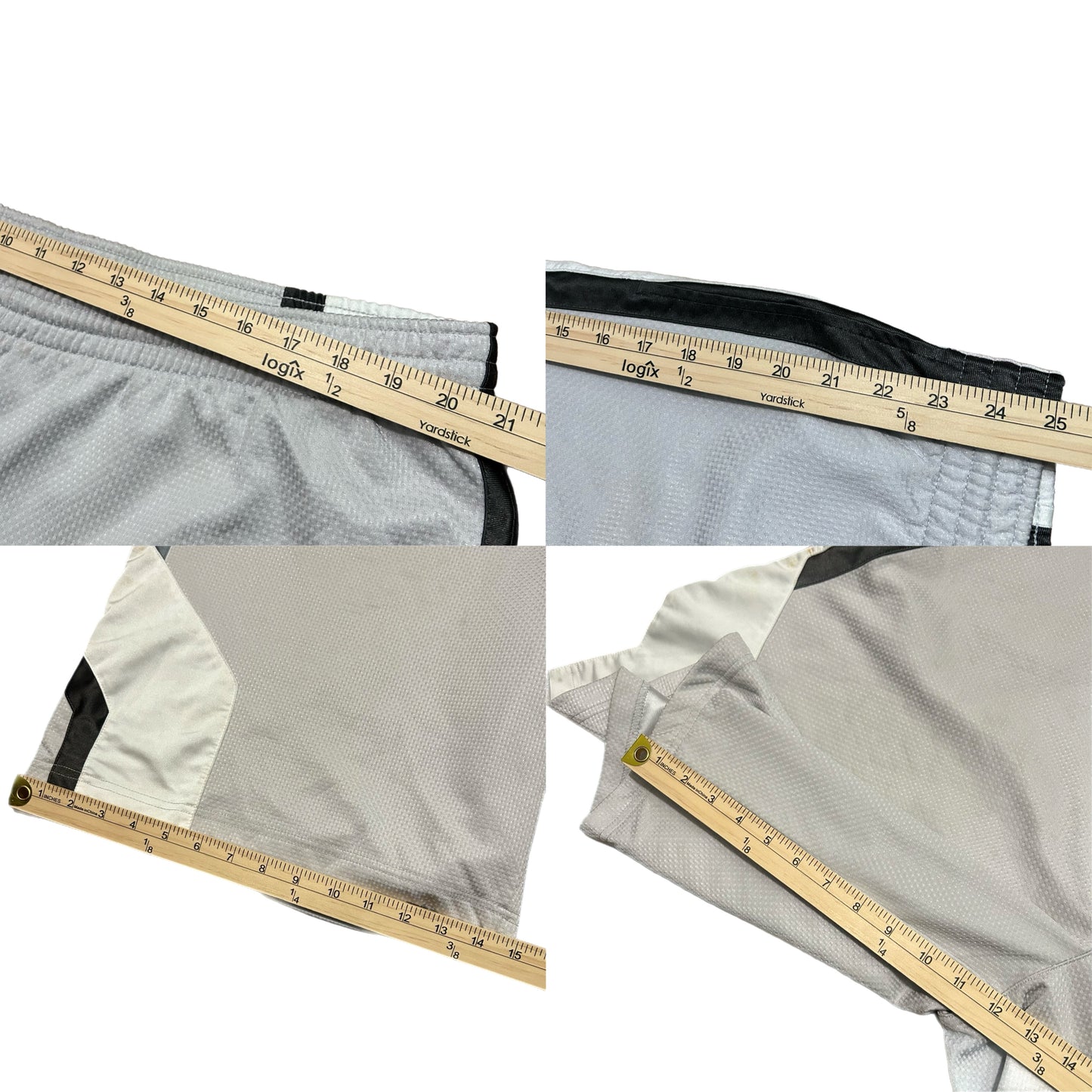 (XL) Y2K Nike Basketball Embroidered White Shorts