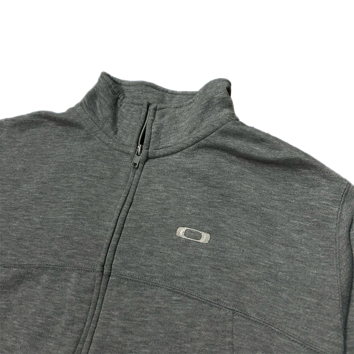 (S) Y2K Oakley Grey Zip-Up
