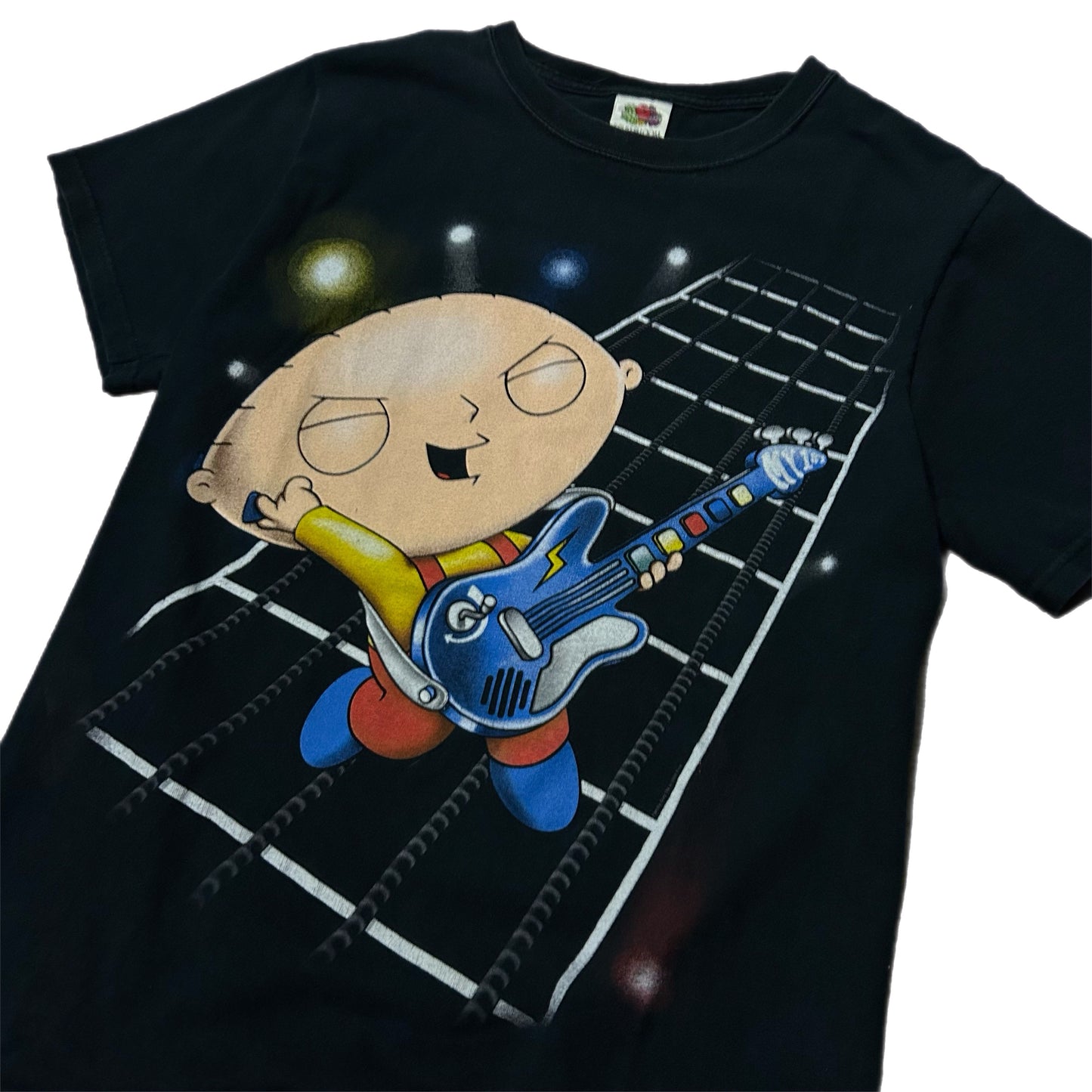 (S) Vintage Family Guy Stewie Guitar Hero Shirt