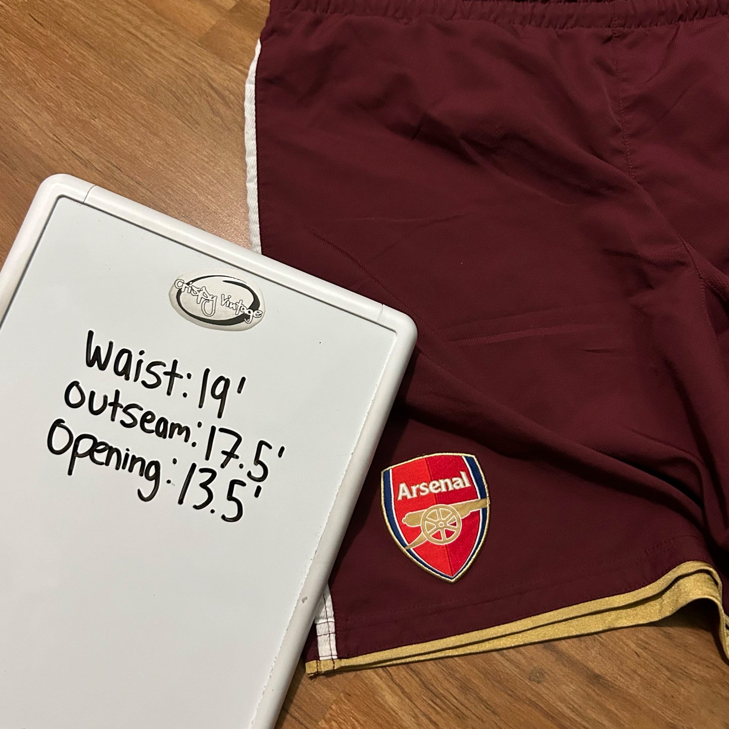 (M/L) Vintage Y2K Nike Arsenal Away Burgundy Soccer Shorts