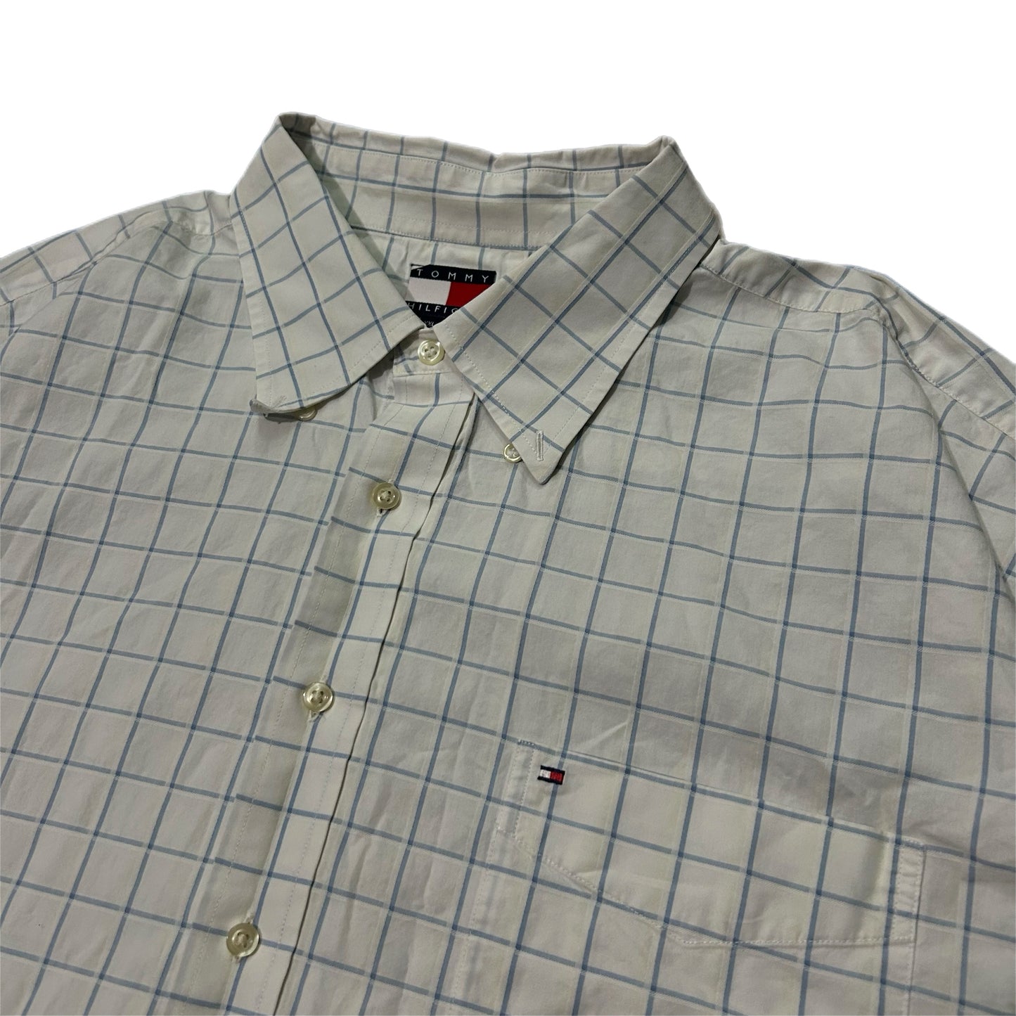 (XXL) Vintage Tommy Hilfiger White Button-Up