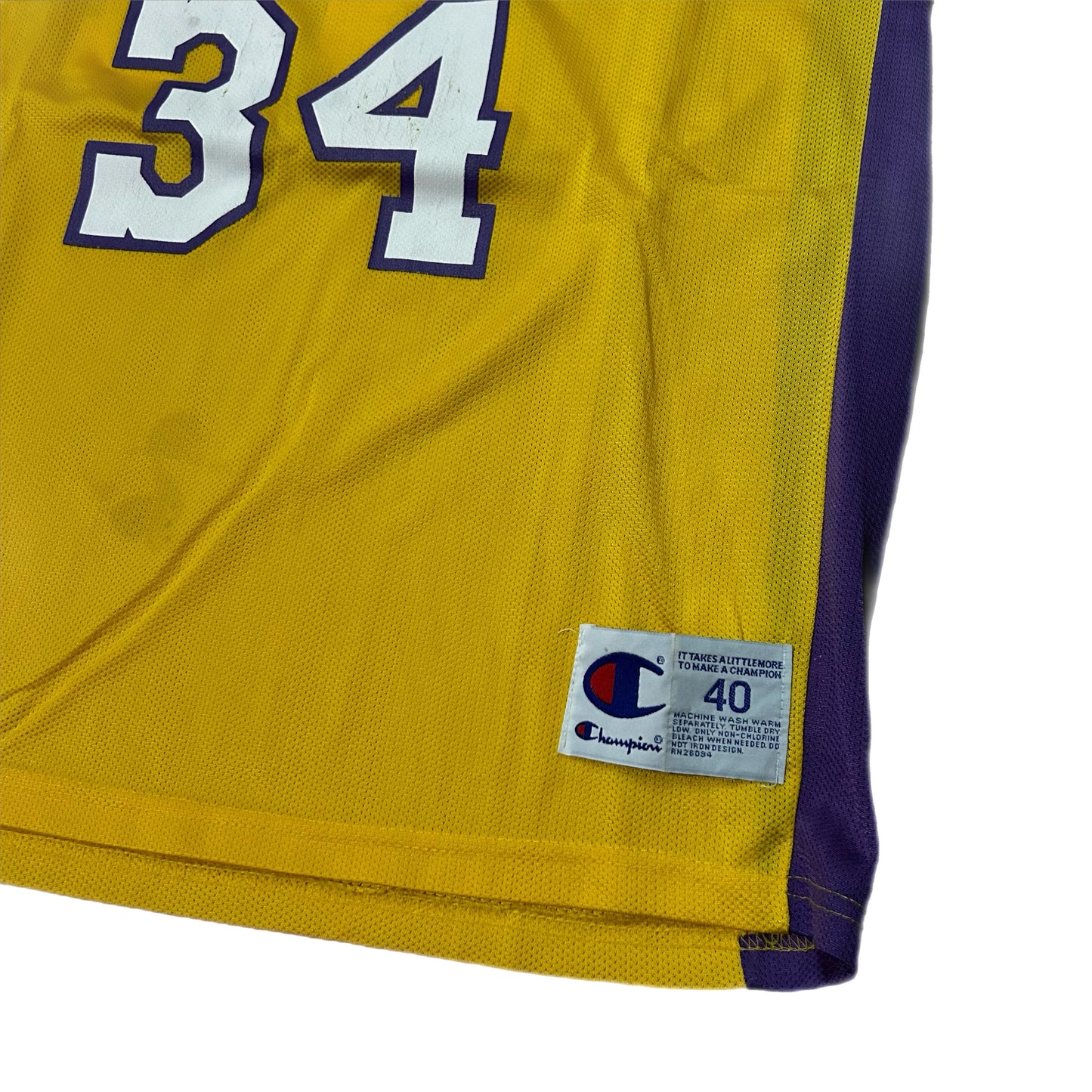 (M) Vintage Champion Los Angeles Lakers Shaq Jersey