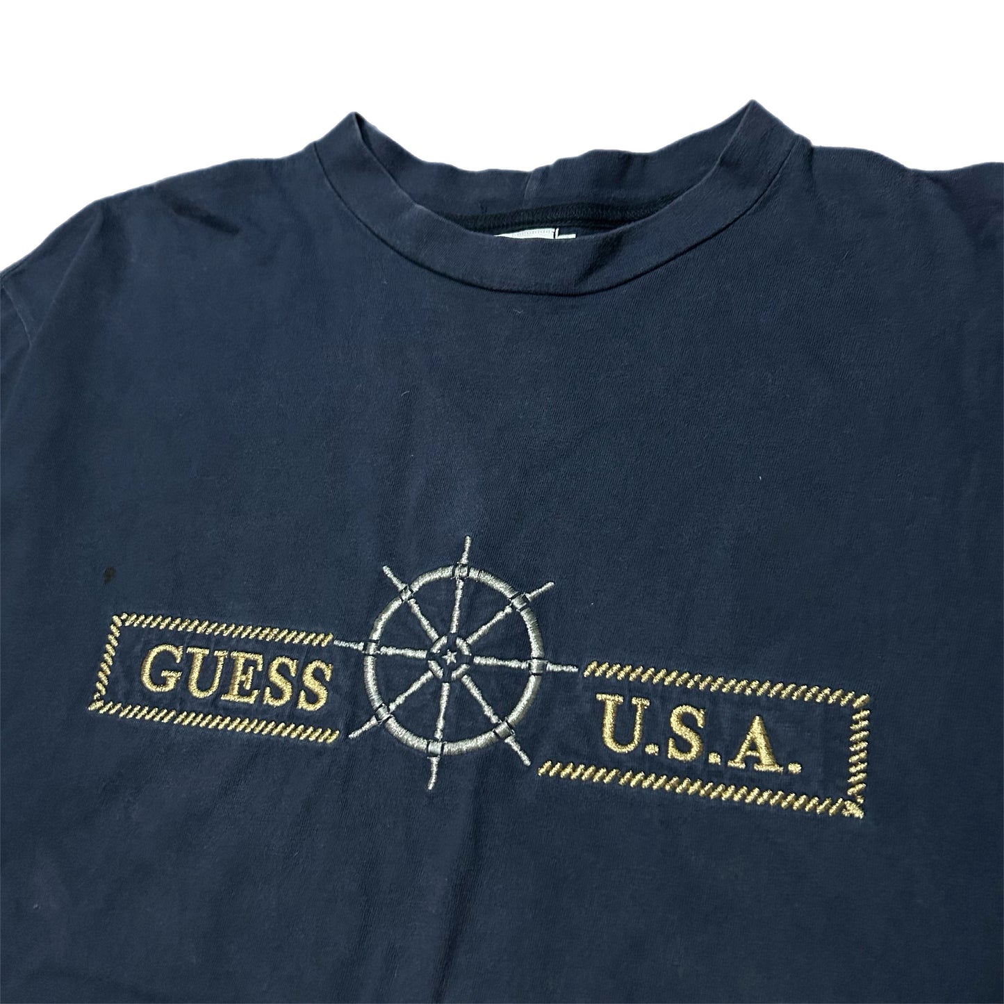 (M) Vintage Guess U.S.A. George Marciano Navy Shirt
