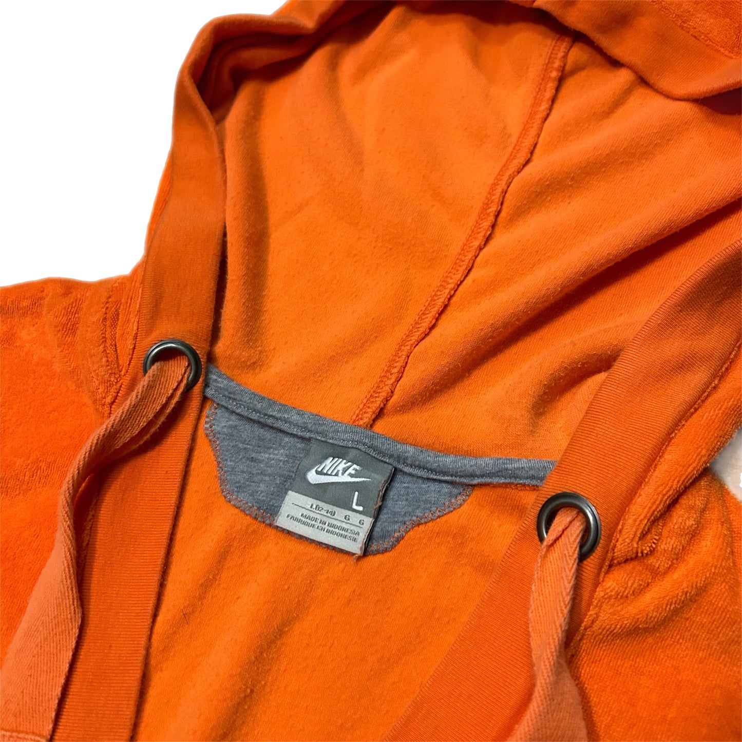 (L) Y2K Nike Women’s Orange Cardigan Velour Hoodie
