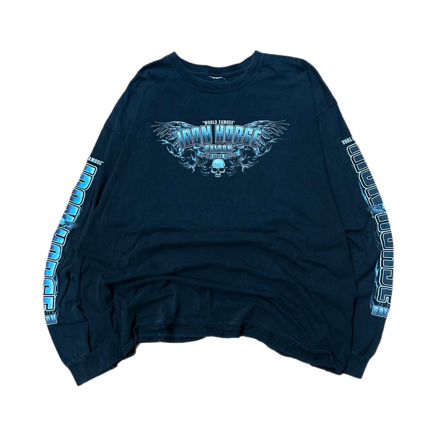 (XXL) Iron Horse Saloon Florida 'Trouble Rides A Fast Horse' Longsleeve