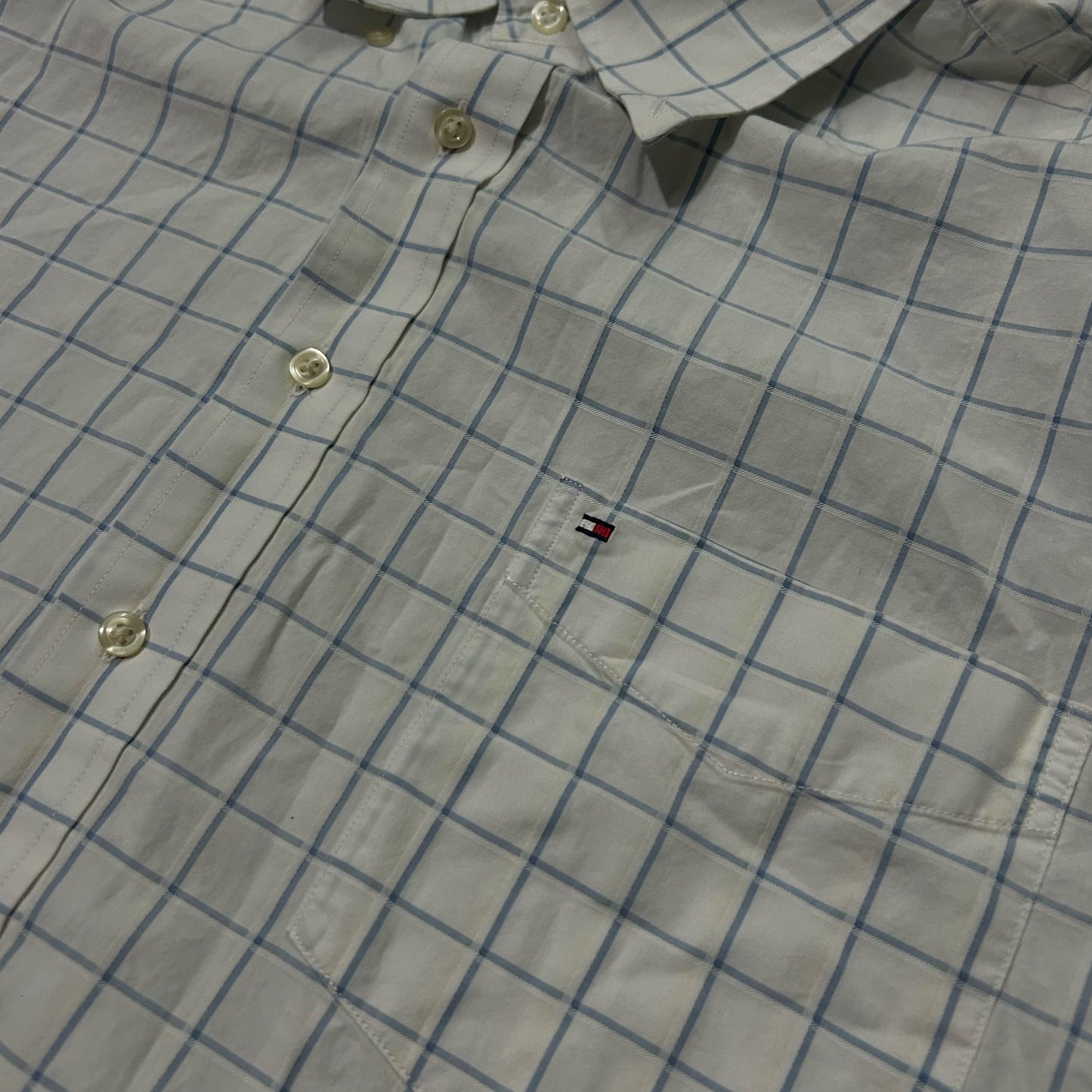 (XXL) Vintage Tommy Hilfiger White Button-Up