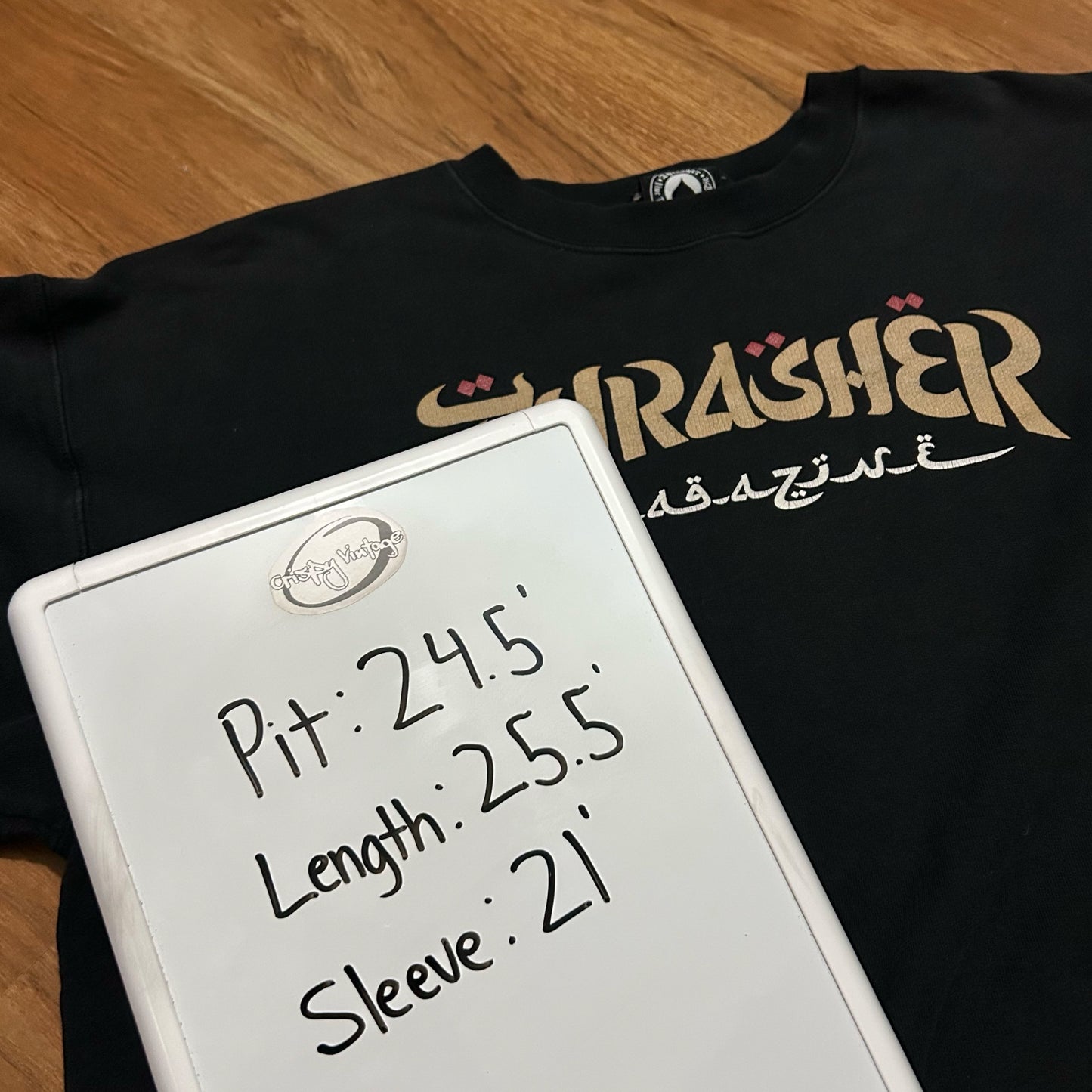 (XL) Thrasher Magazine Arabic Style Black Pullover Crewneck