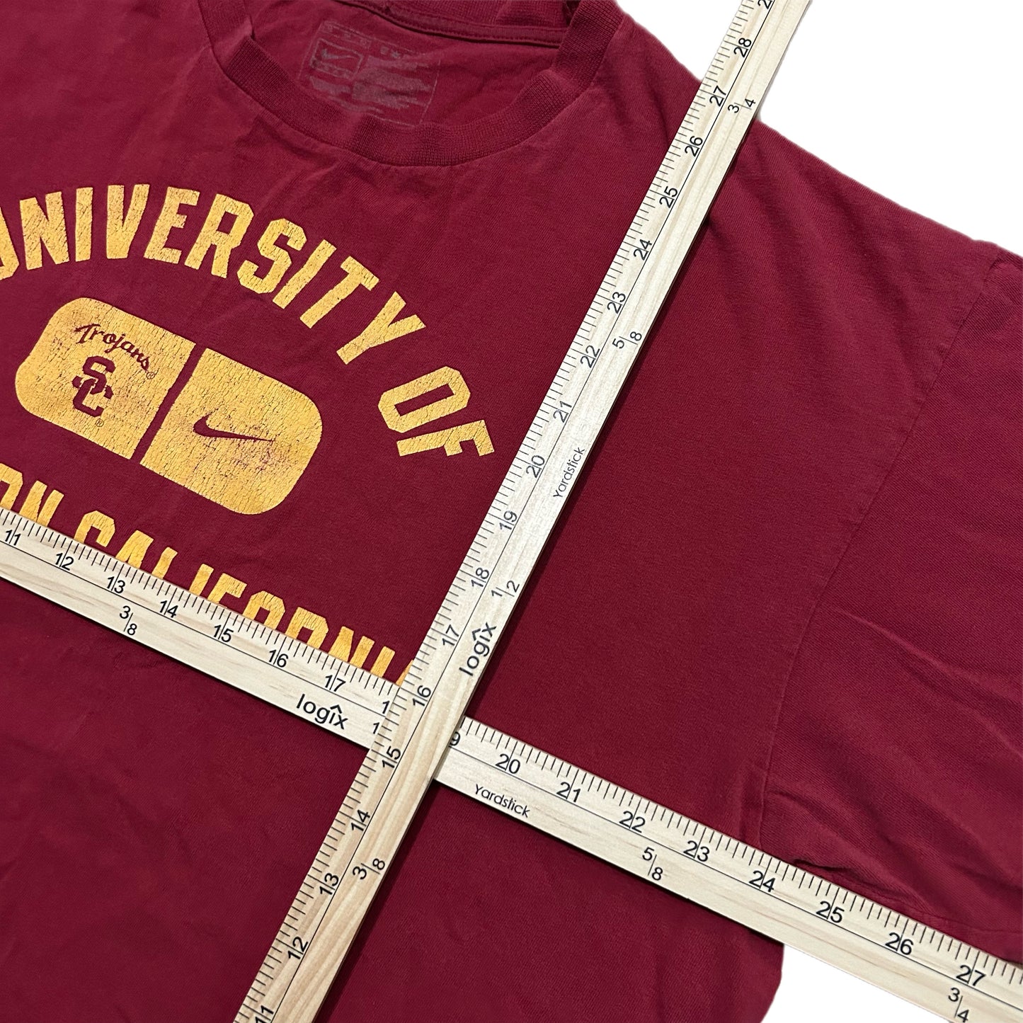 (XL) Y2K Nike USC Trojans Southern California Red T-Shirt