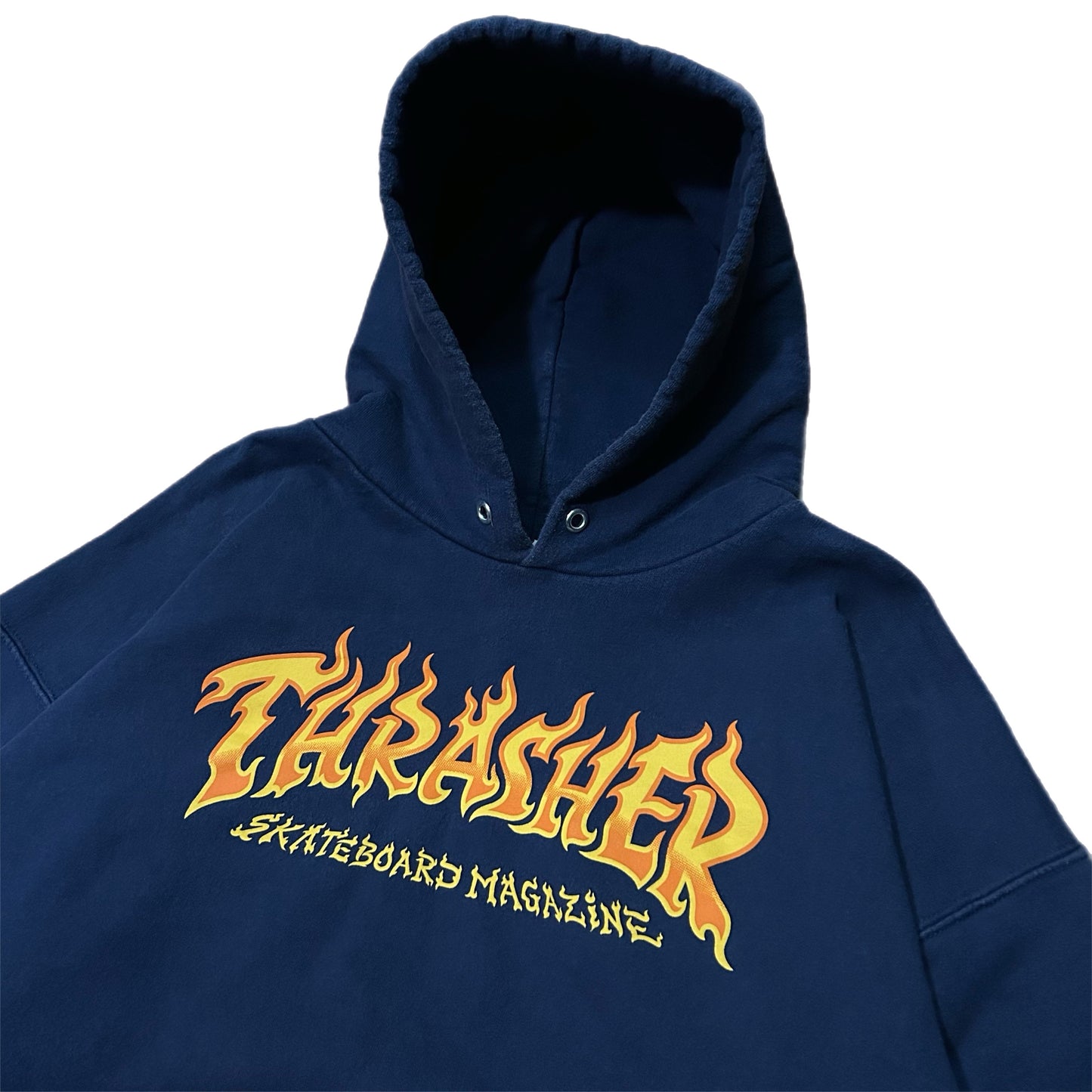 (L) Y2K Thrasher Skateboarding Magazine Flame Hoodie