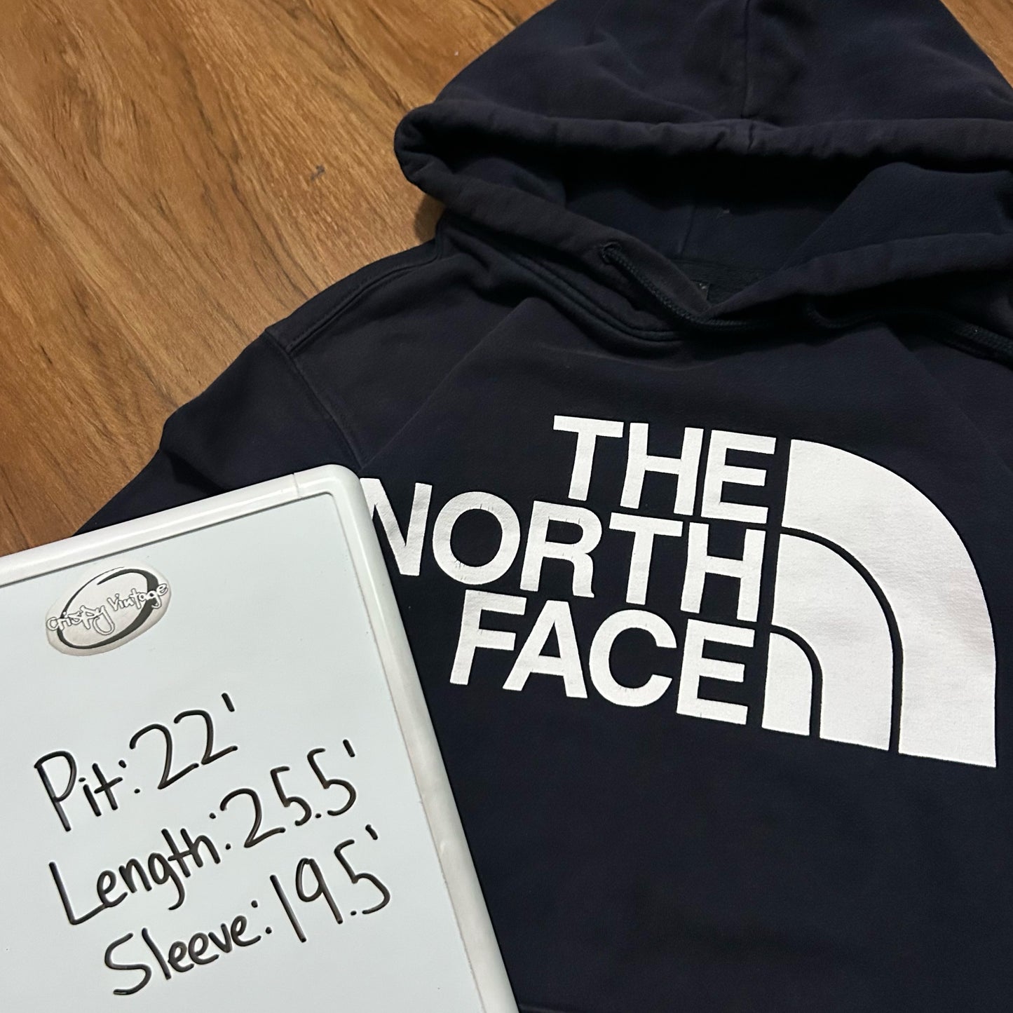 (S) The North Face Fleece Navy Pullover Hoodie