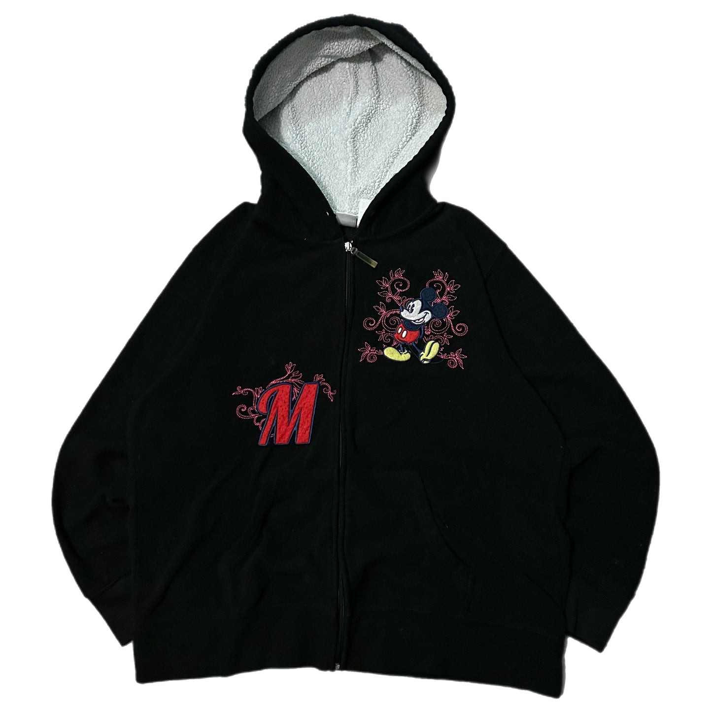 (XL) Vintage Mickey Mouse Disney Zip-Up Fleece