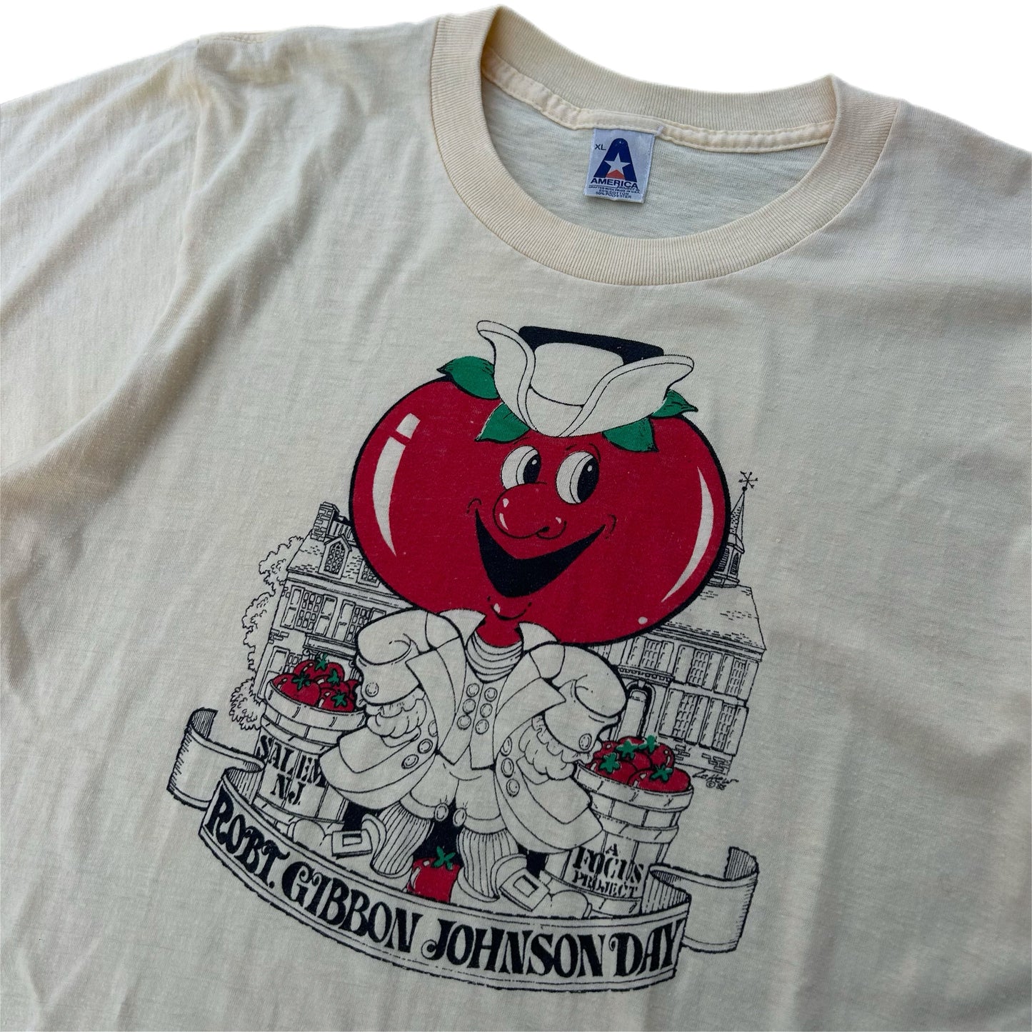 (XL) 80s Gibbon Johnson Day Single Stitch Shirt