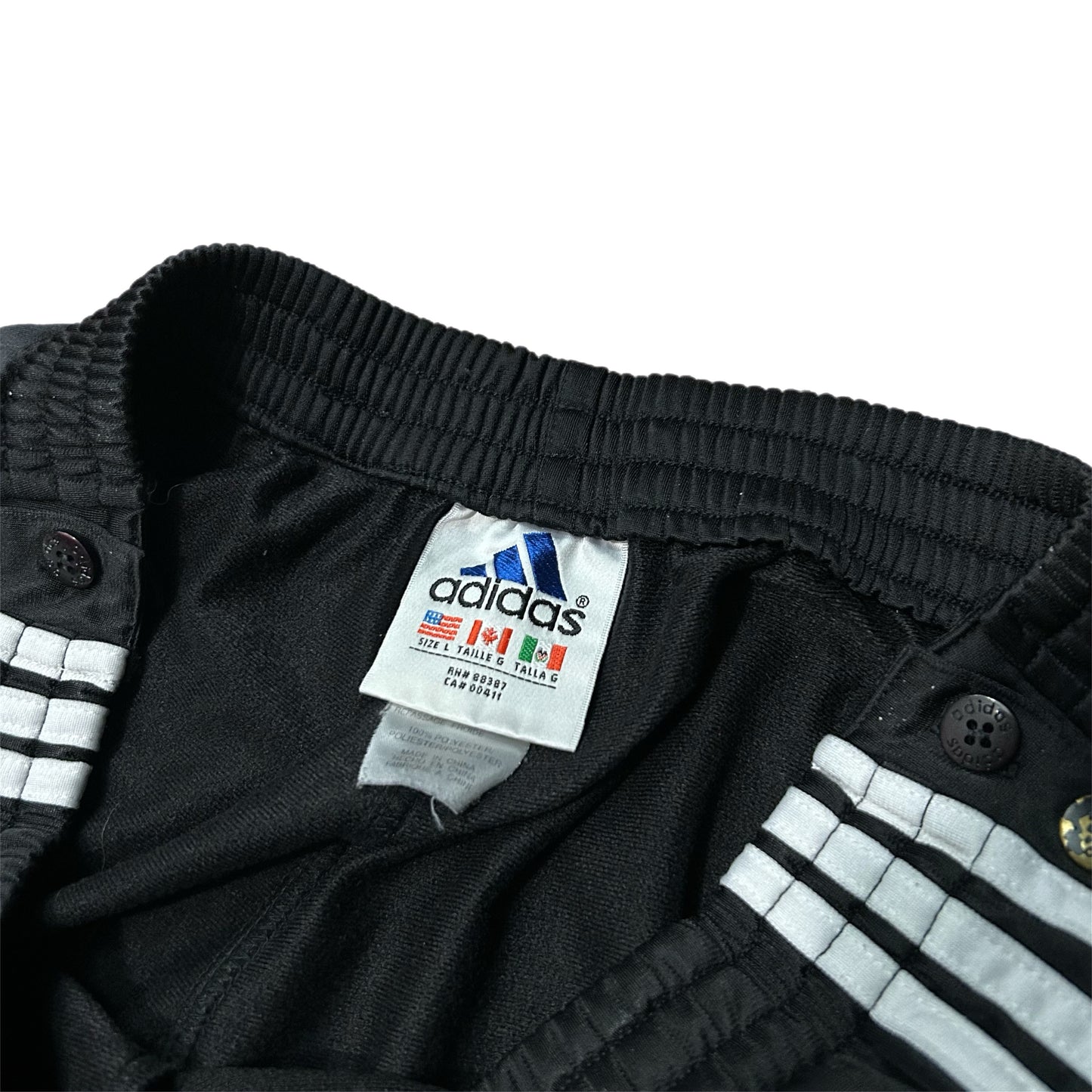 (L) 90s Adidas Tear-Away Track Pants