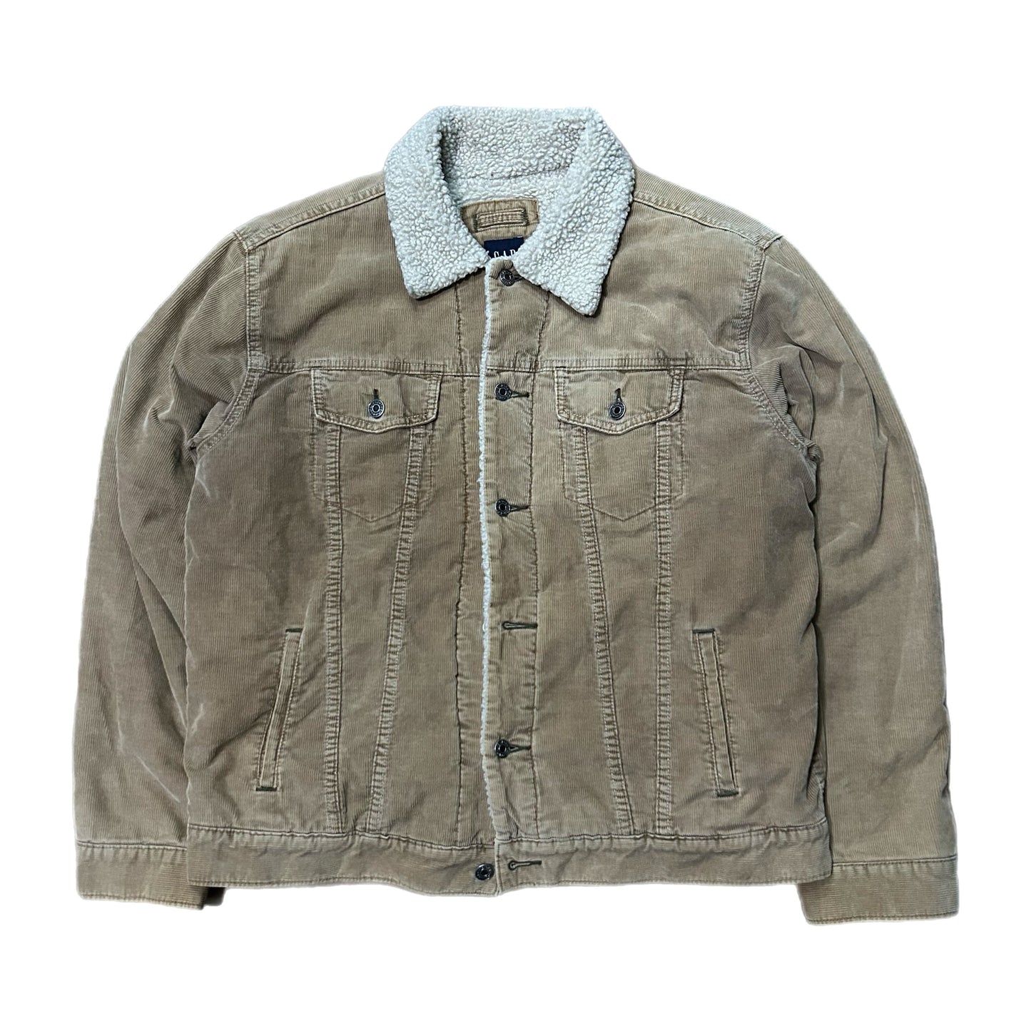 (L) Y2K GAP Corduroy Sherpa Denim Jacket