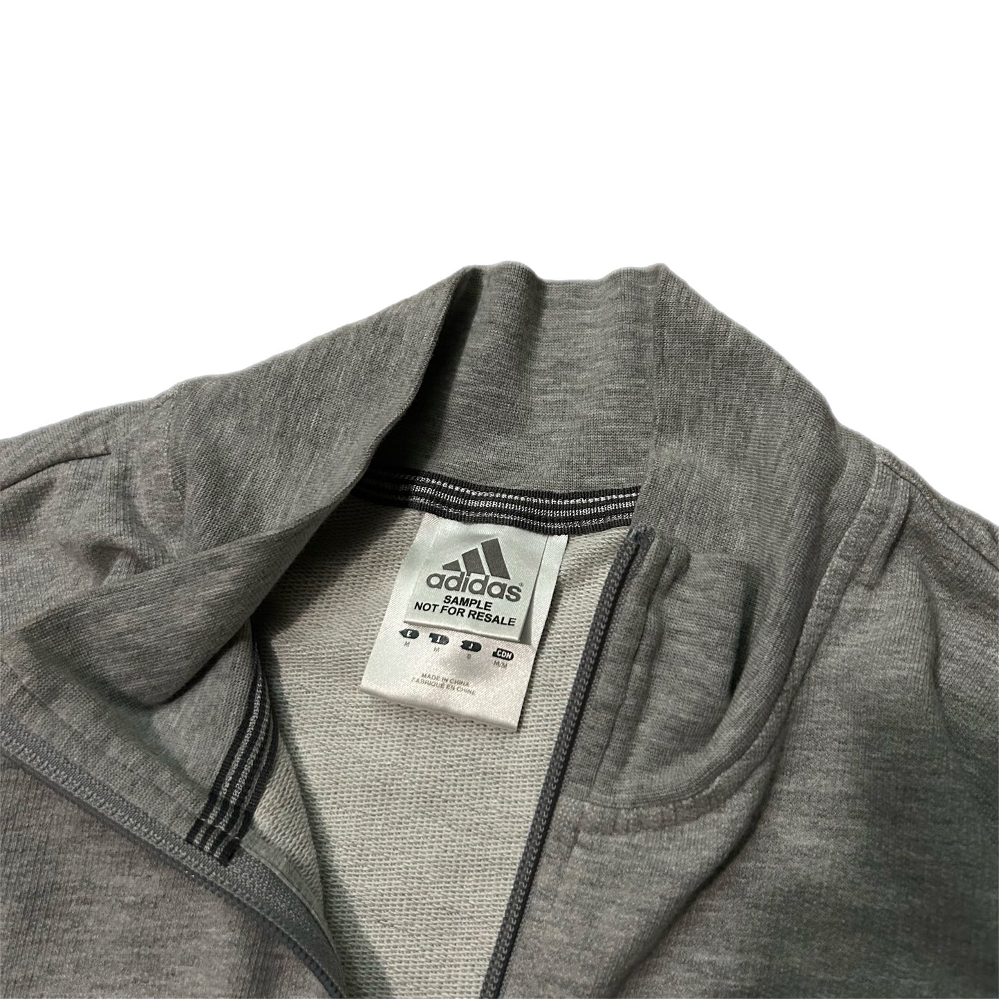 (M) Y2K Adidas Sample Grey Zip-Up