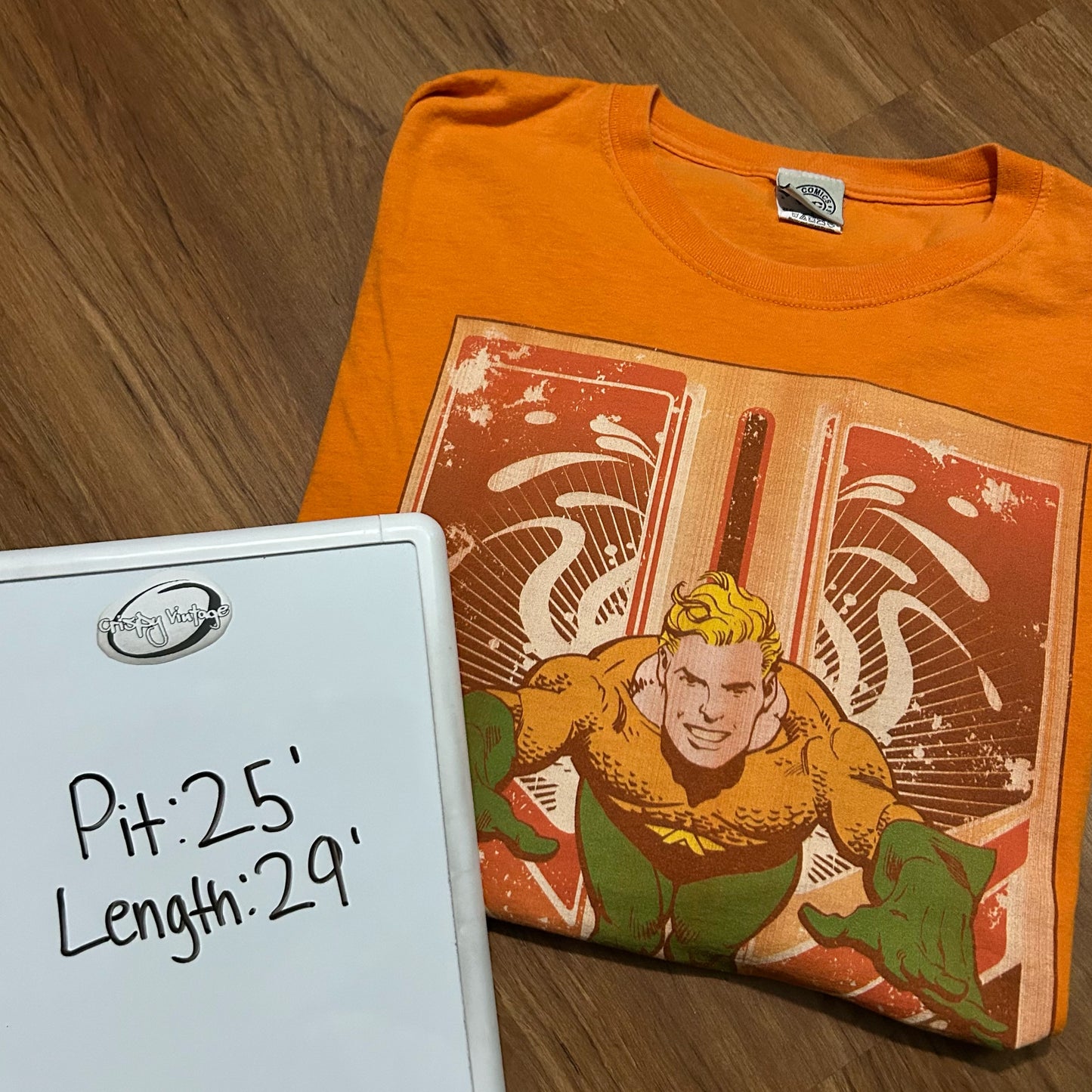 (XXL) Vintage DC Comics Aquaman Orange Graphic T-Shirt