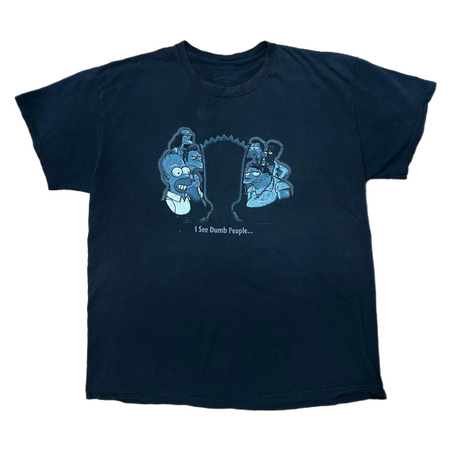 (L) Y2K Bart Simpson 'I See Dumb People' Shirt