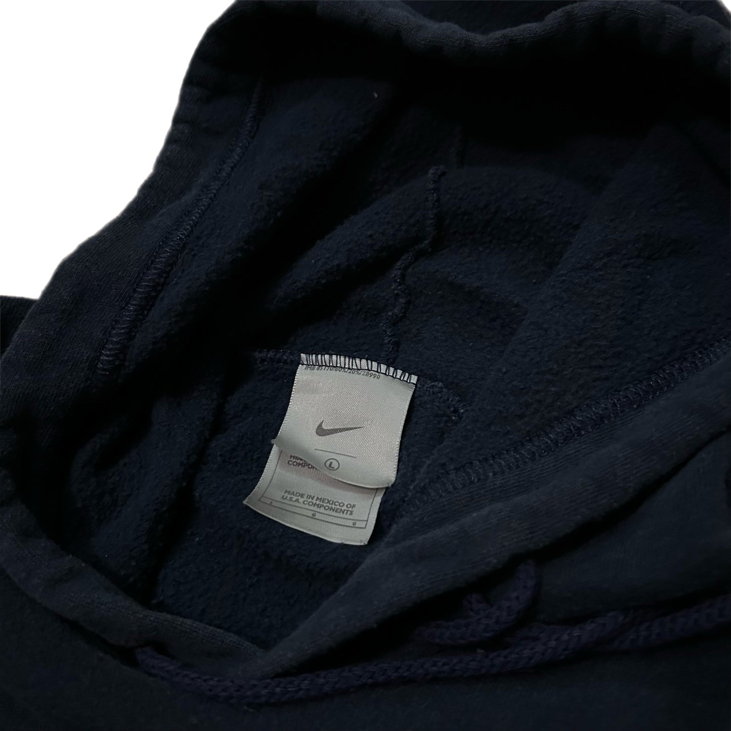 (L) 2000s Nike Center Swoosh Navy Hoodie