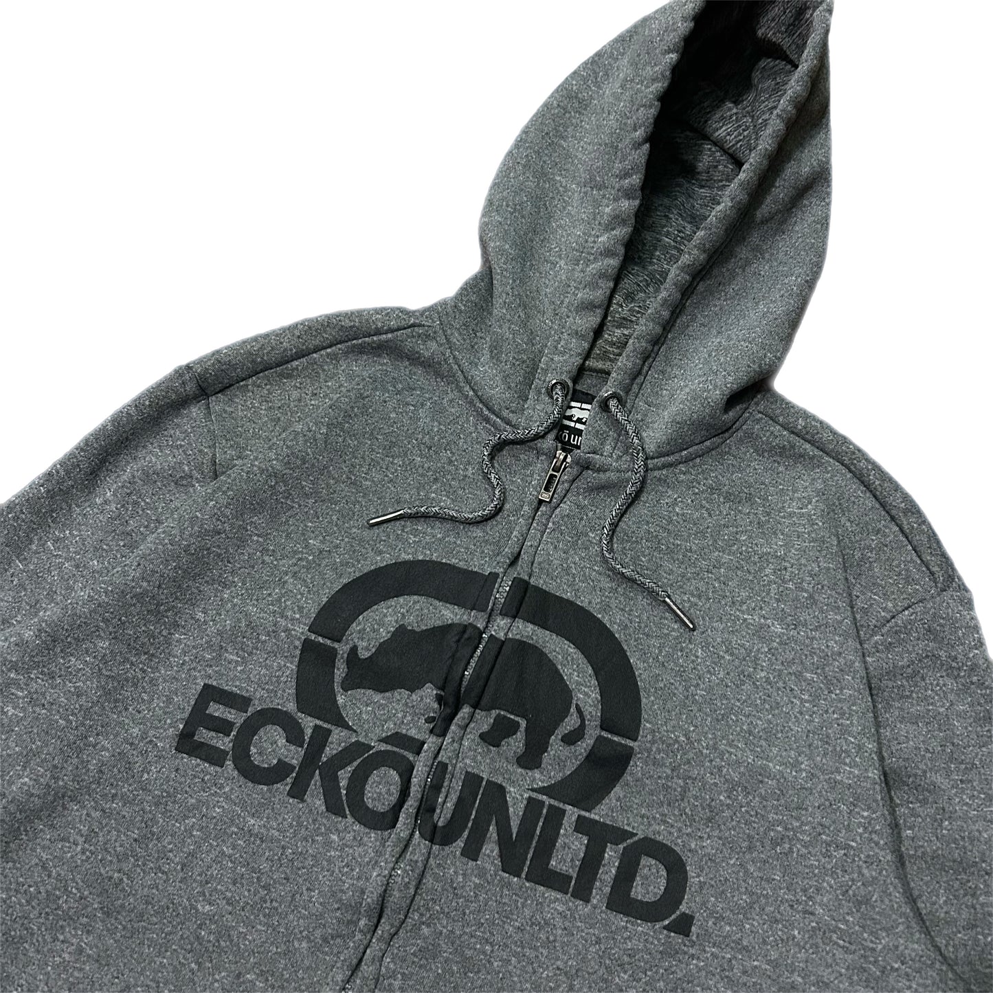 (L) Y2K Ecko Unltd Grey Zip-Up Hoodie