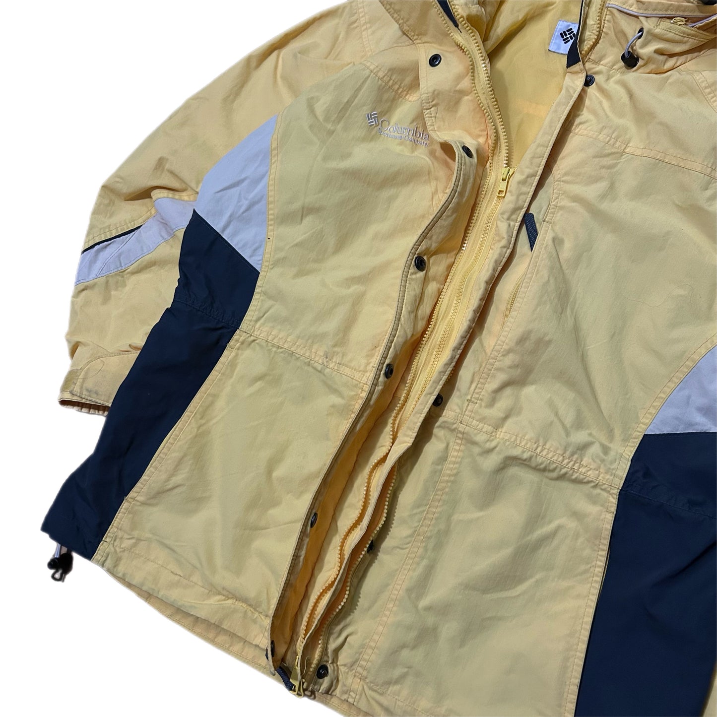 (Woman XL) Vintage Columbia Sportswear Yellow Windbreaker