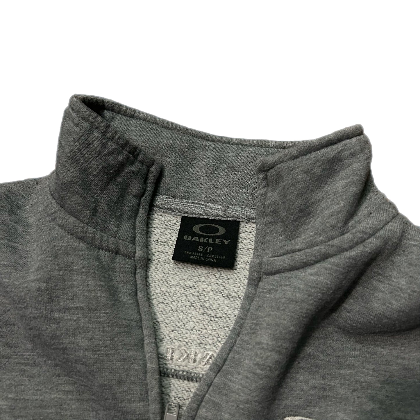 (S) Y2K Oakley Grey Zip-Up