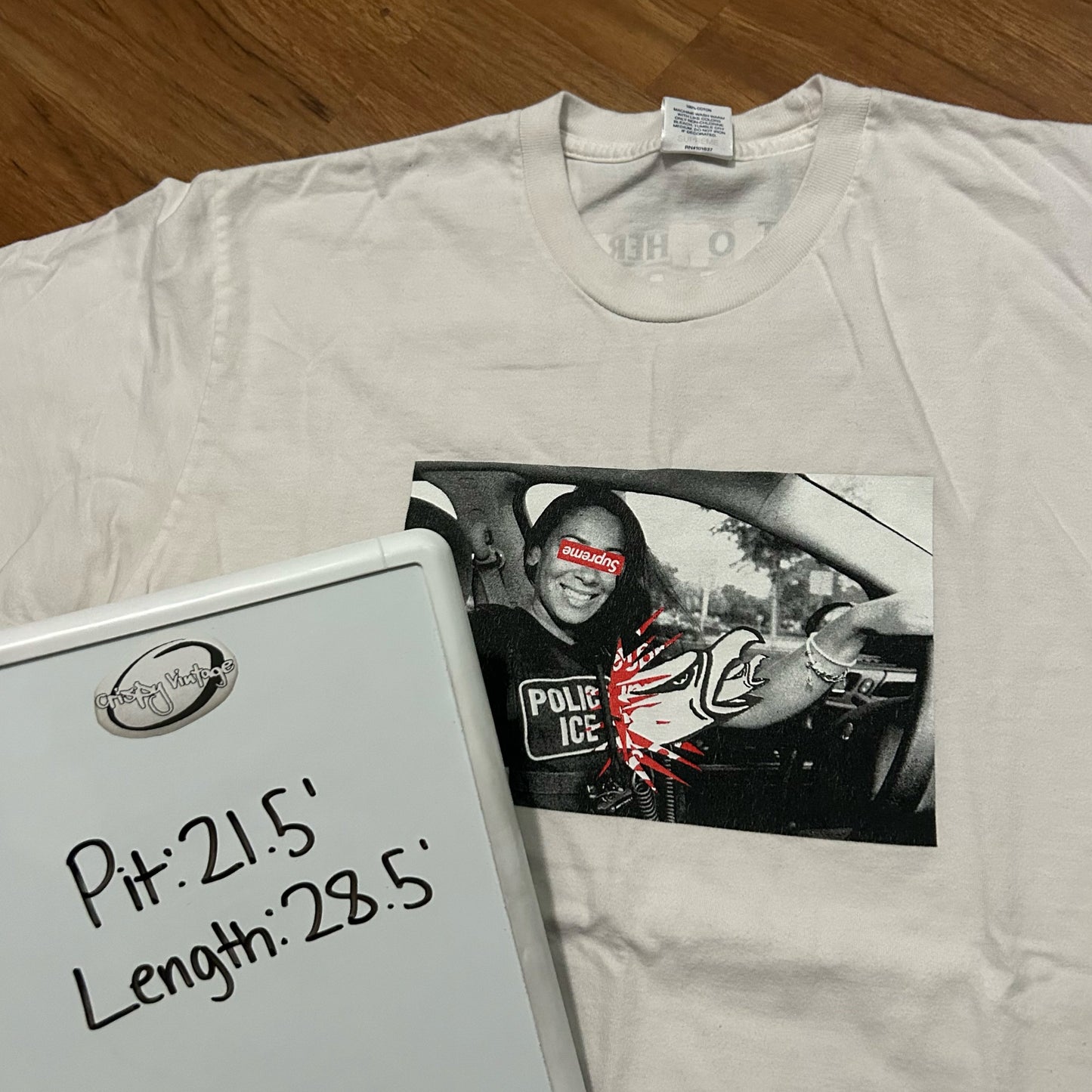 (L) Supreme x Antihero Atmosphere Urine White T-Shirt