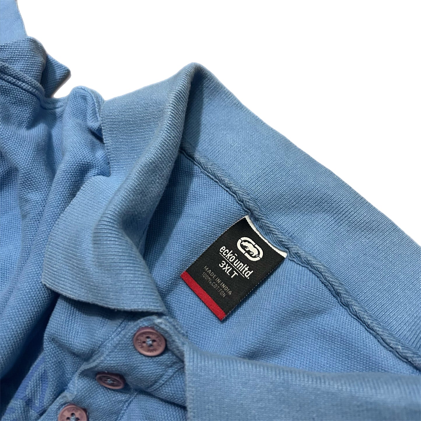 (XXL) Y2K Ecko Untld Embroidered Baby Blue Polo Shirt