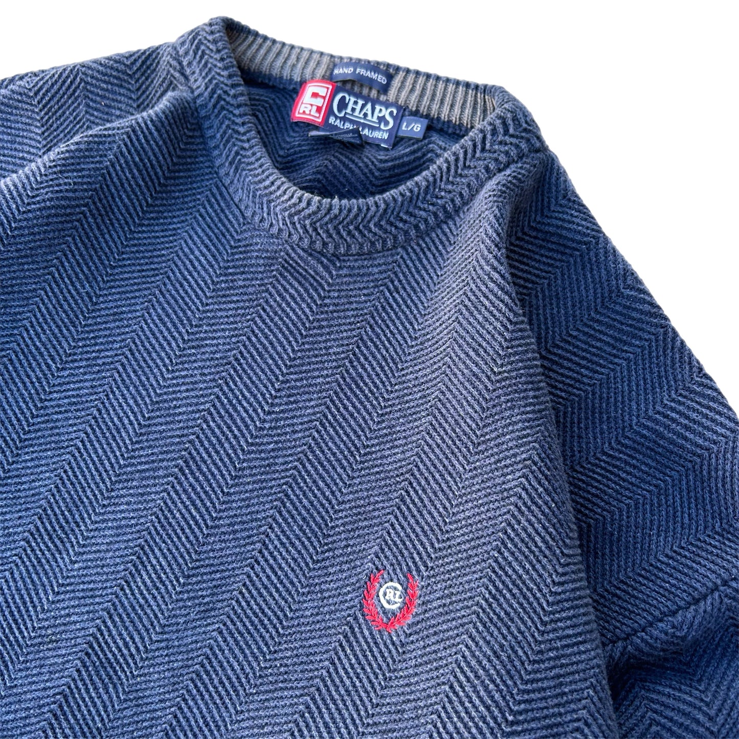 (L) Chaps Ralph Lauren Polo Knit Sweater