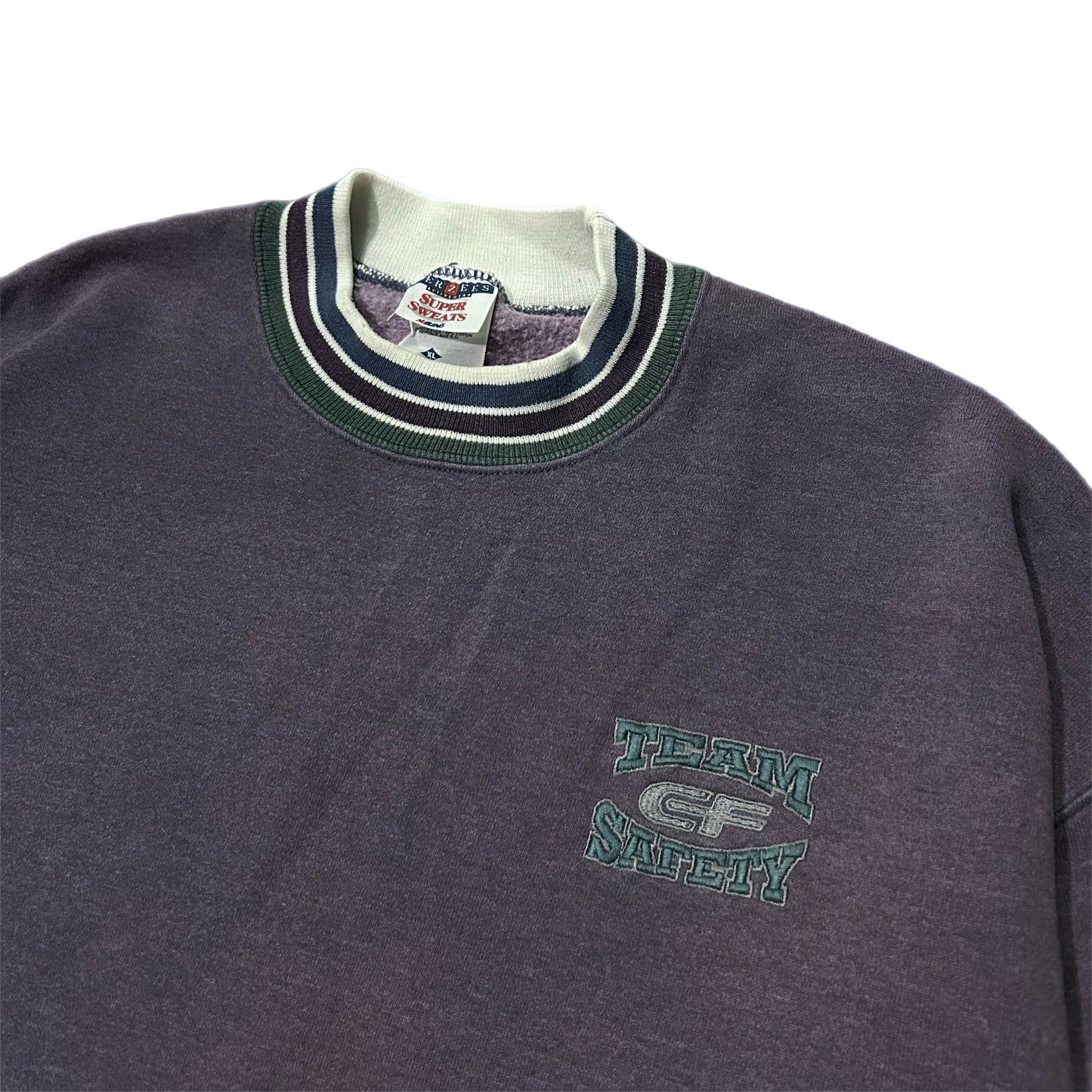 (XL) 90s Team Safety Multi-Color Crewneck