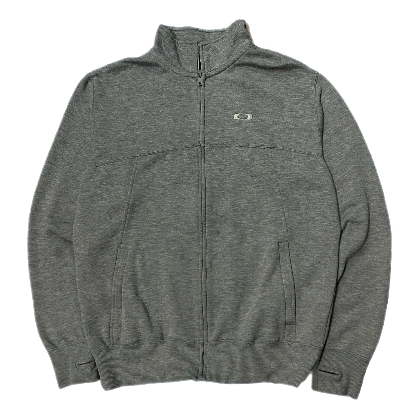 (S) Y2K Oakley Grey Zip-Up