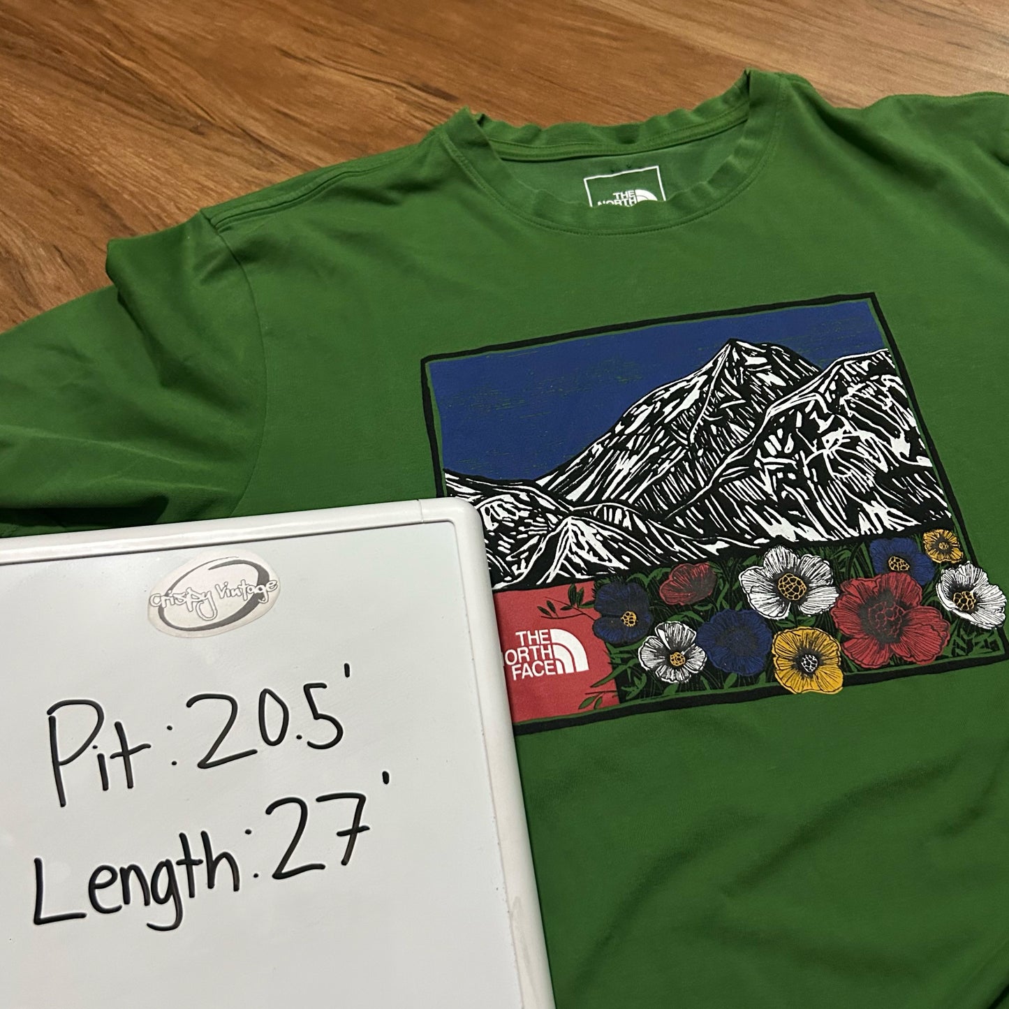 (M) The North Face Himalayan Source Green T-Shirt