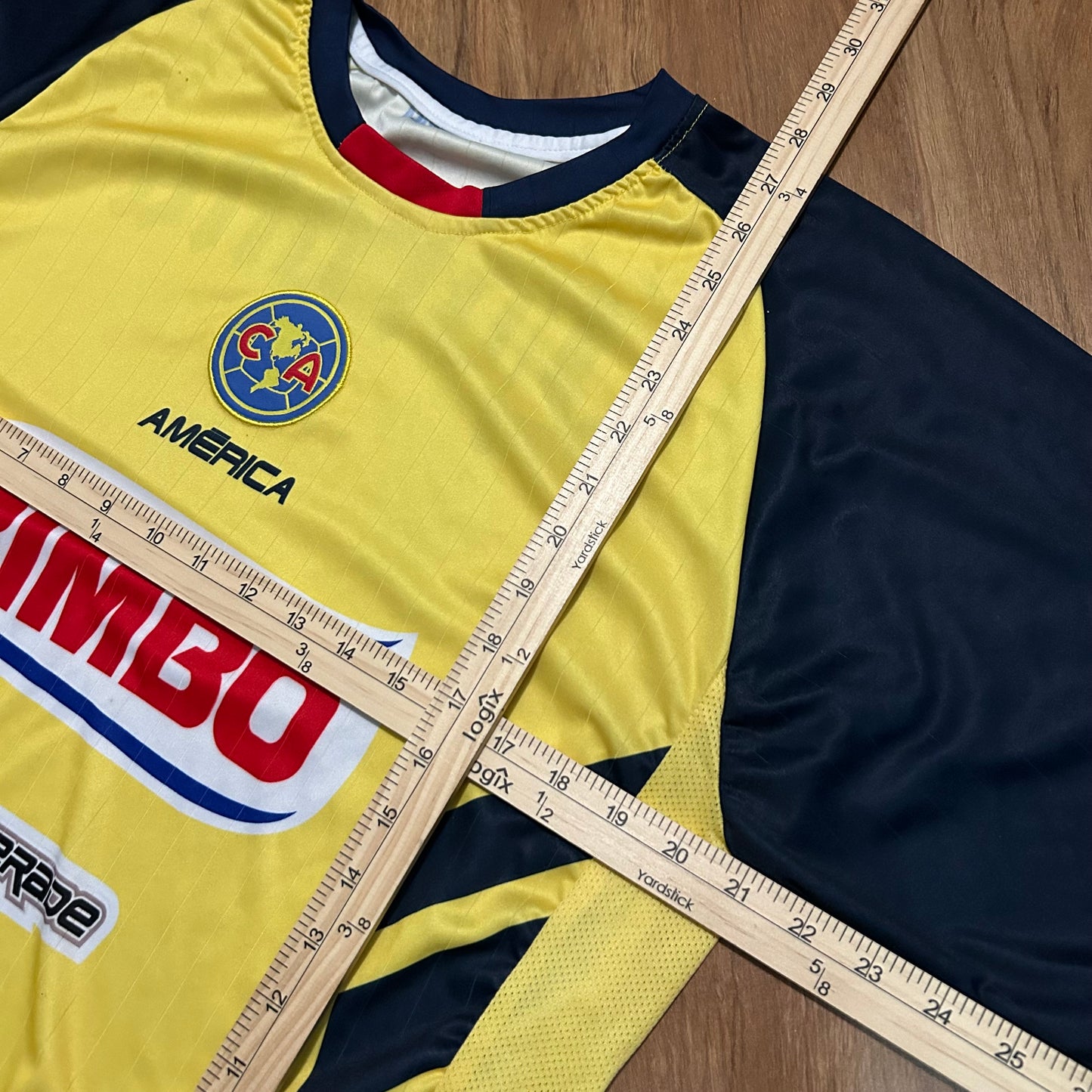 (XL) Vintage Club America Aguilas Bimbo Yellow Soccer Jersey
