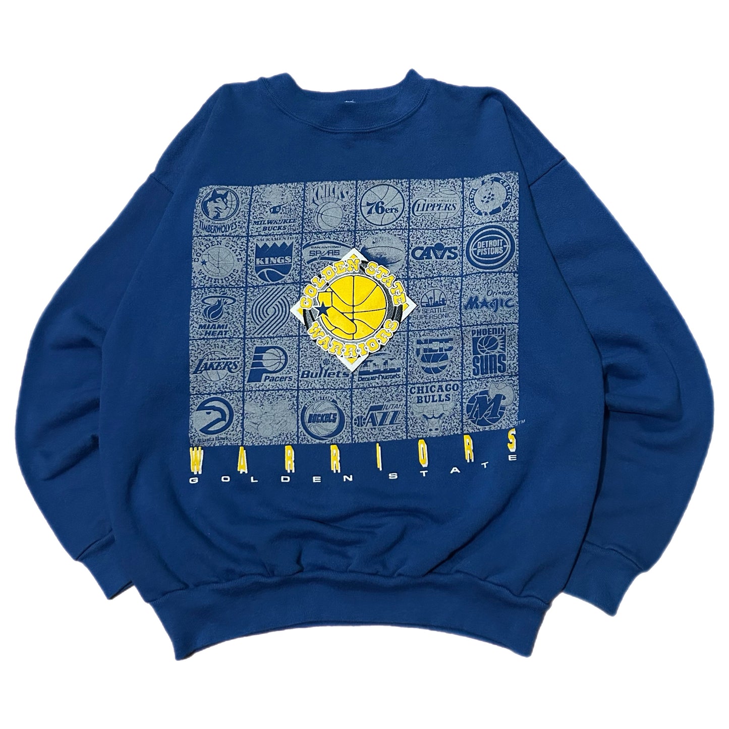 (L) Golden State Warriors Vintage Logos Crewneck