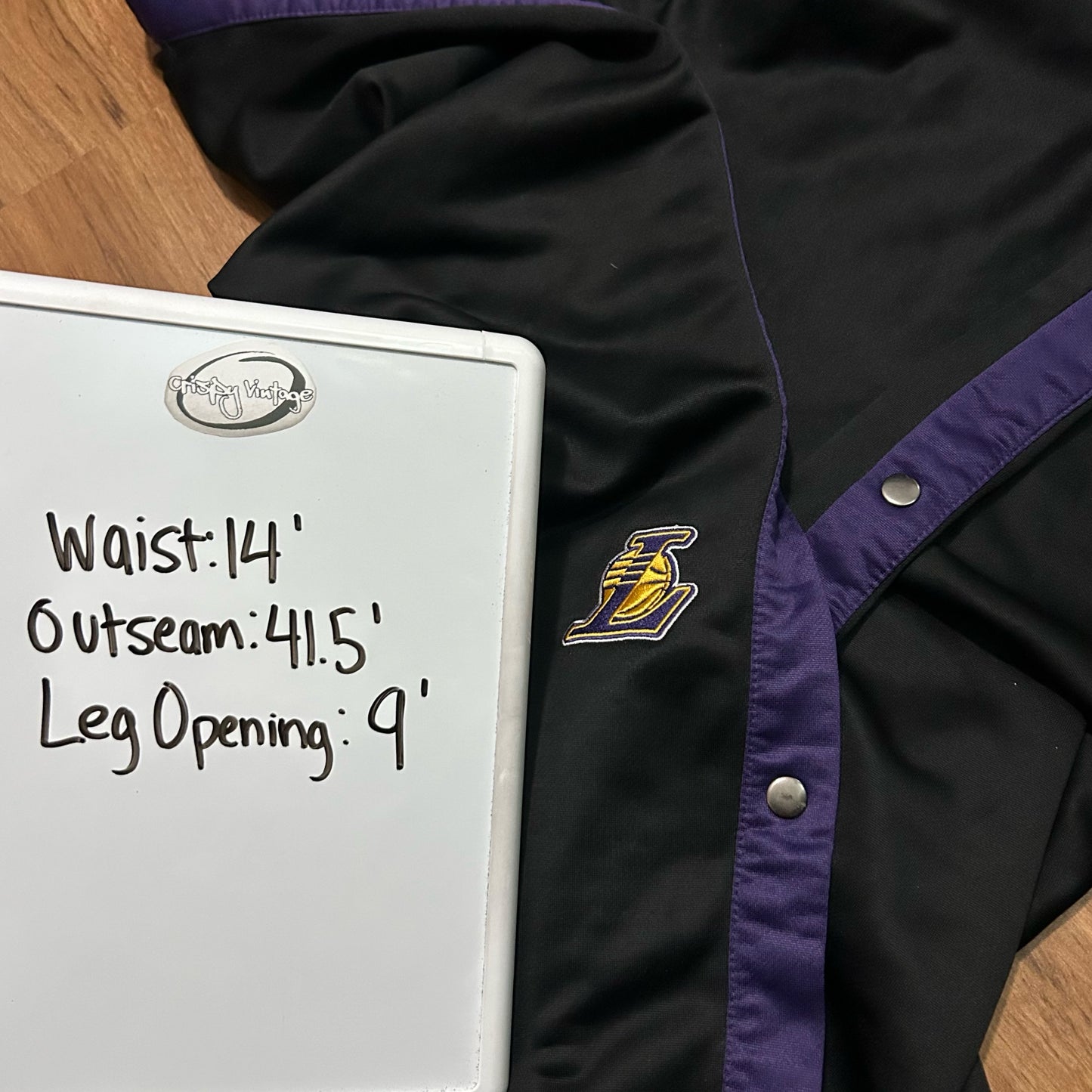 (M) Vintage Y2K NBA Los Angeles Lakers Tear-Away Baggy Track Pants