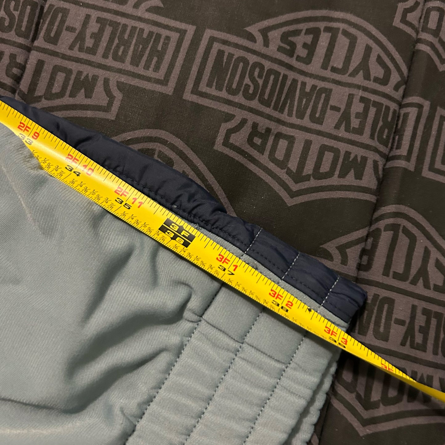(L) Vintage 90s Nike Baggy Blue Navy Zip Ankle Baggy Track Pants